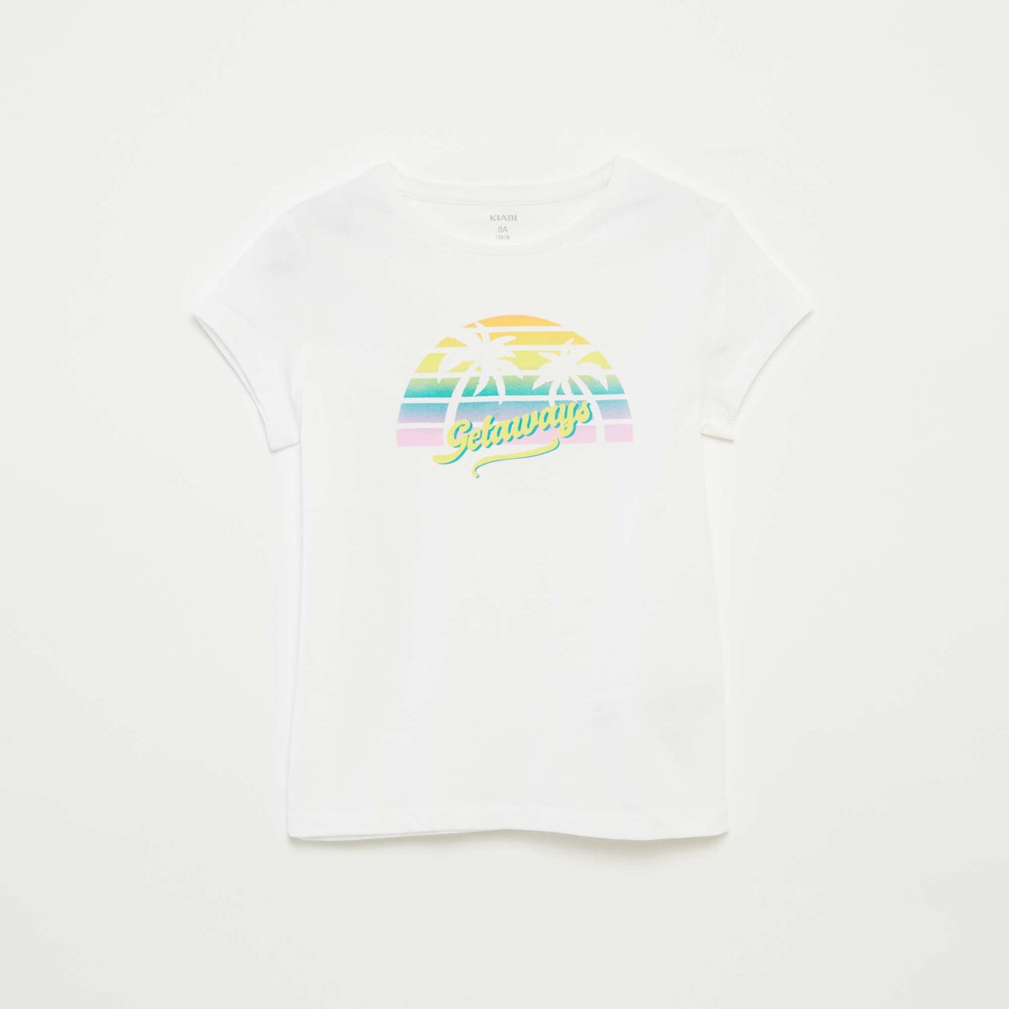 T-shirt imprimé fantaisie BLANC