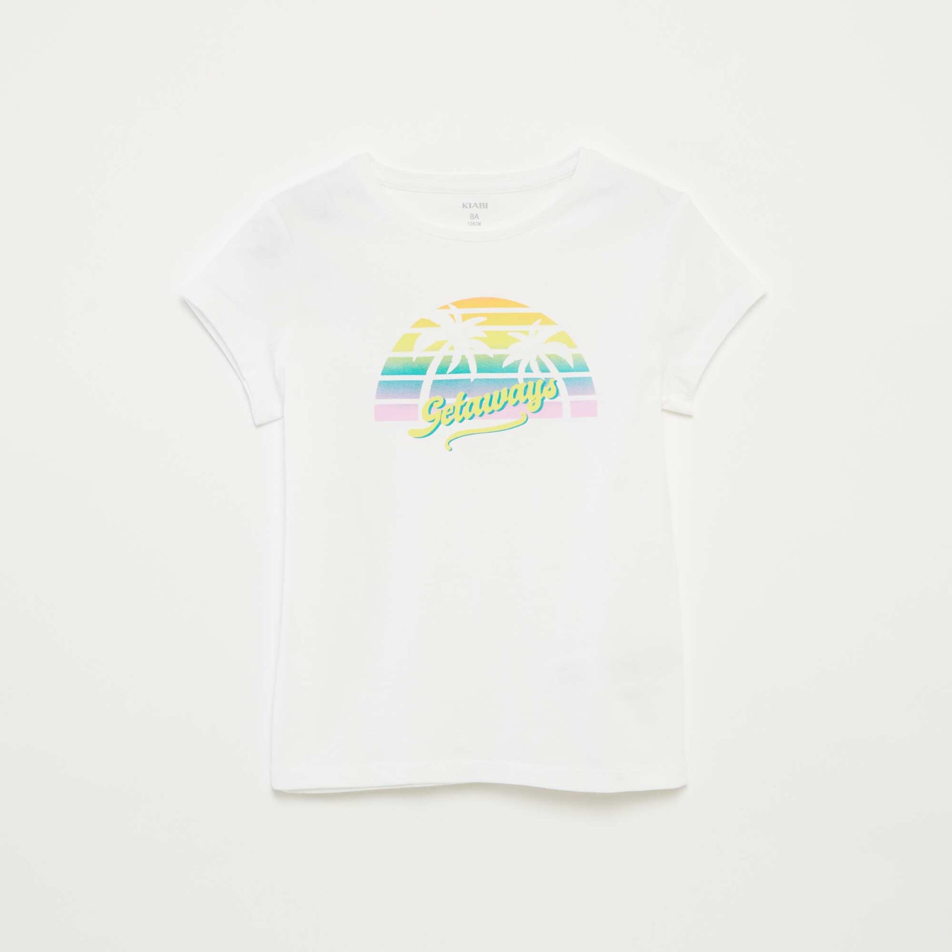 T-shirt imprimé fantaisie BLANC