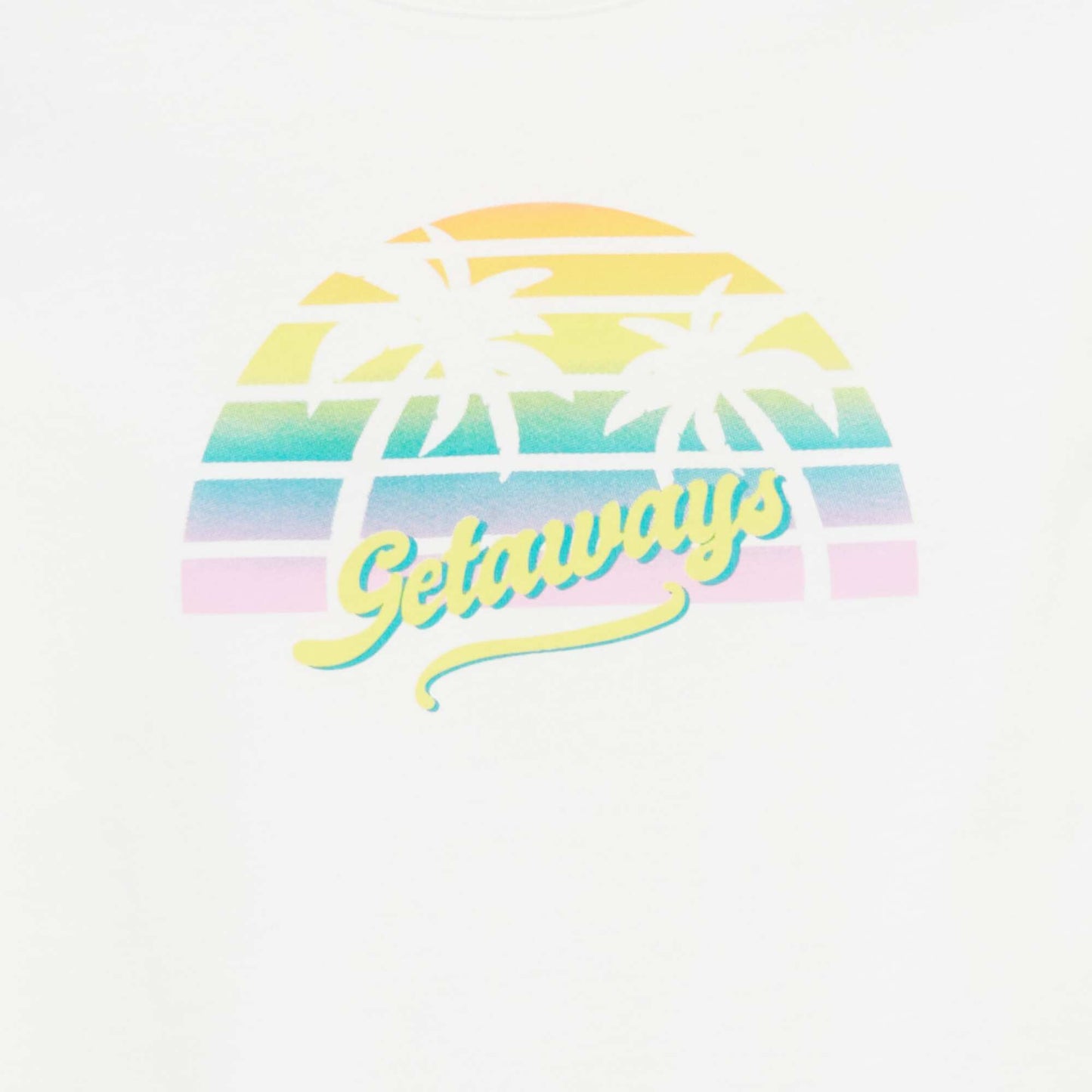 T-shirt imprimé fantaisie BLANC