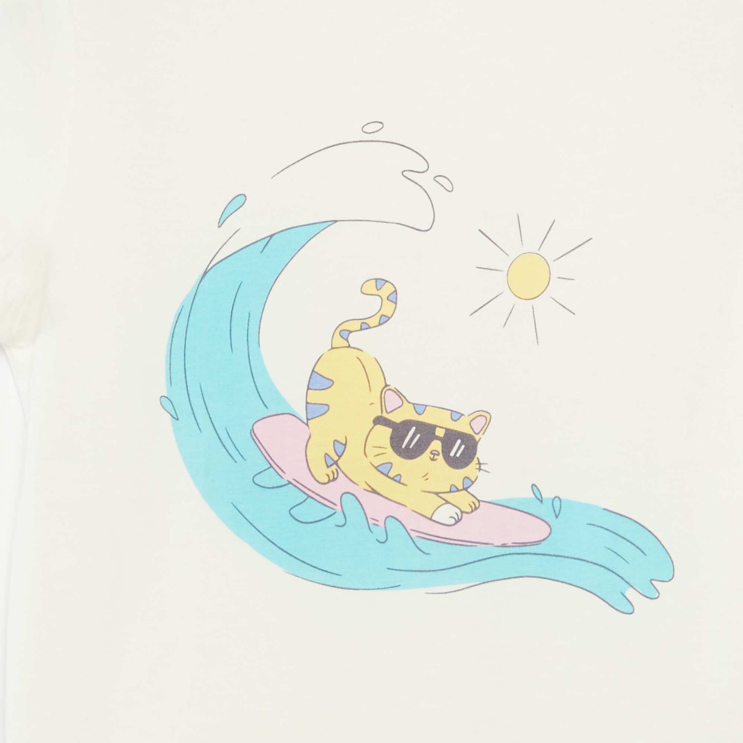 T-shirt imprimé fantaisie BLANC