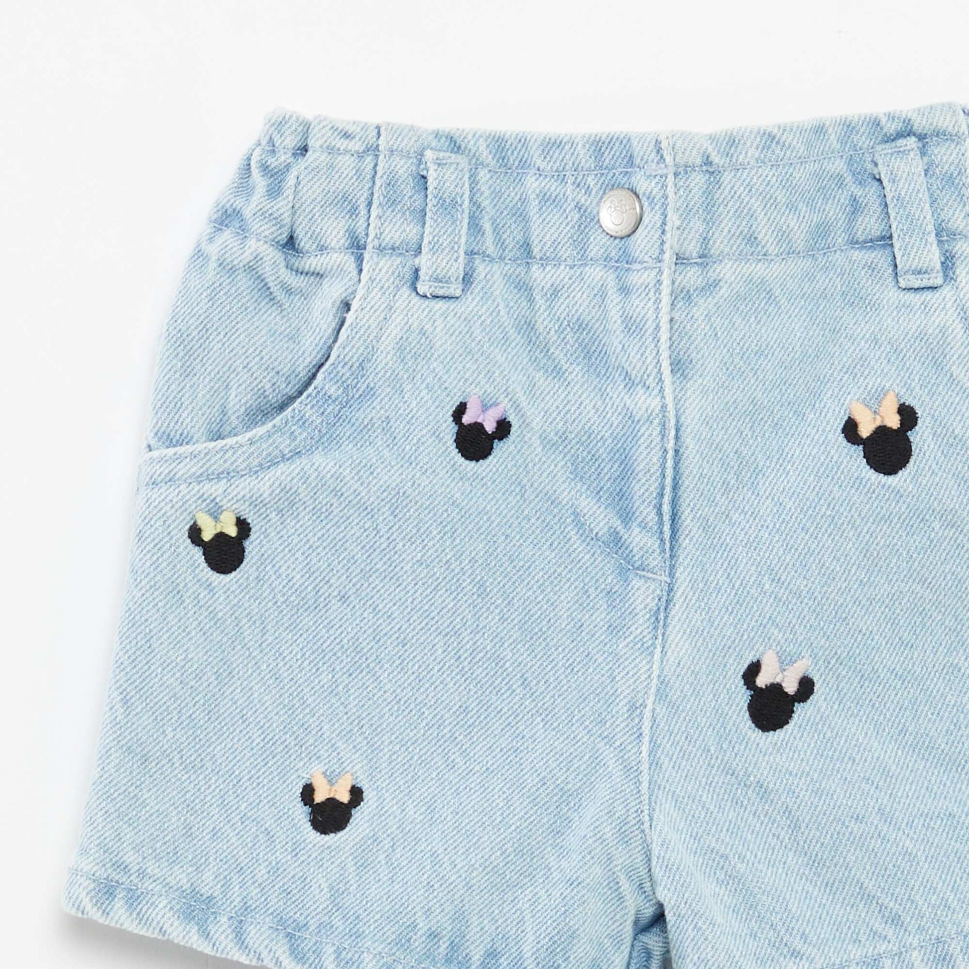 Short en denim 'Minnie' 'Disney' avec broderies BLEU
