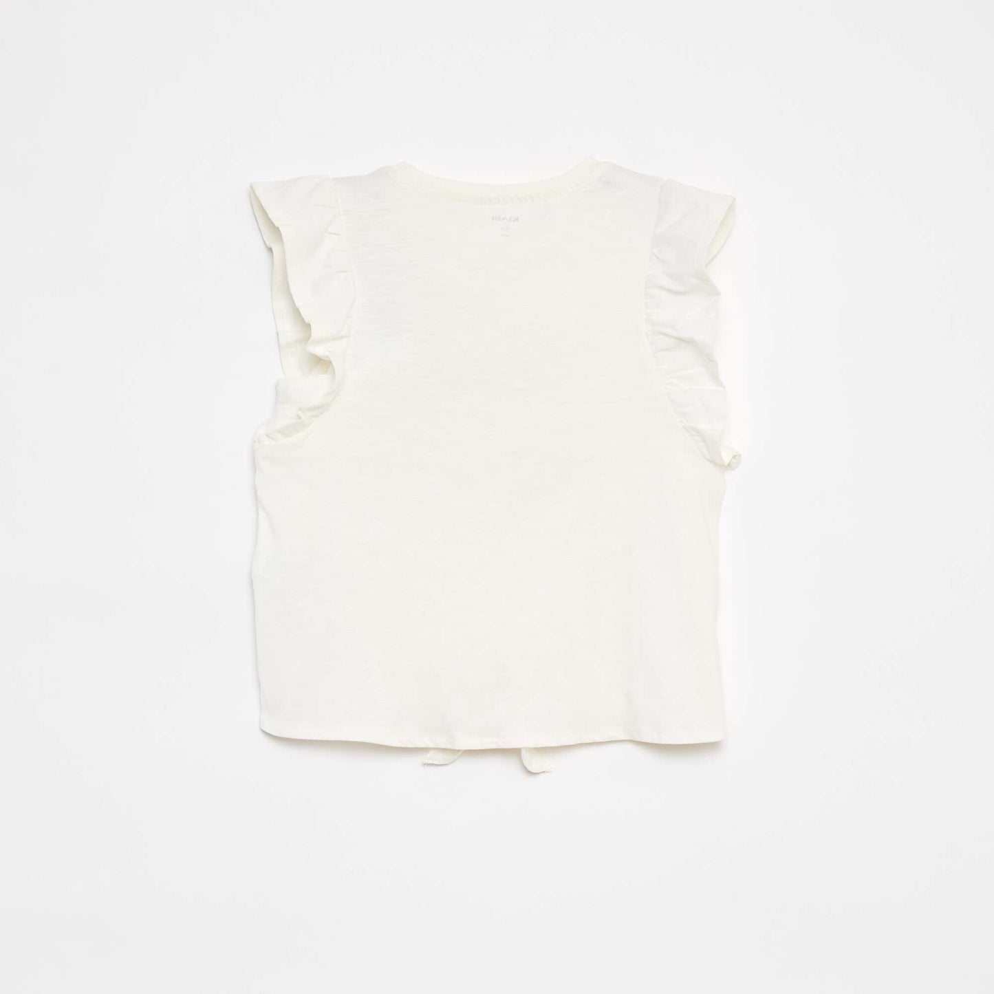 T-shirt fantaisie en coton BLANC