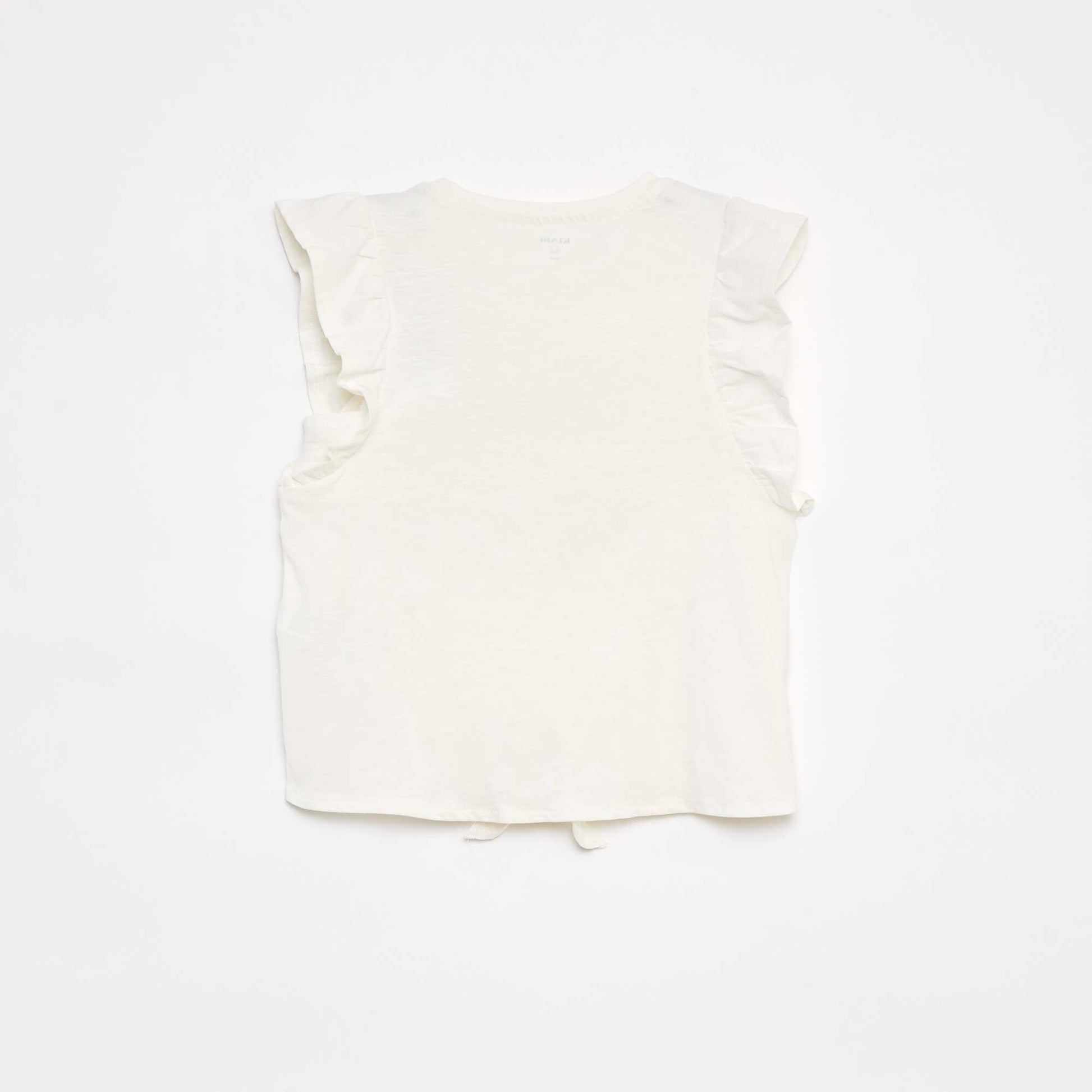 T-shirt fantaisie en coton BLANC