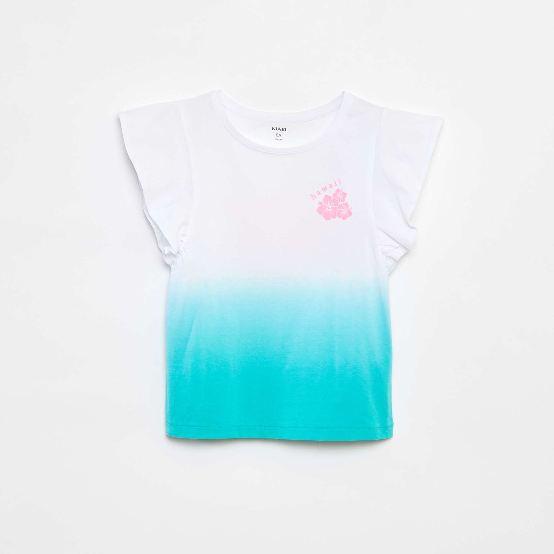 T-shirt en jersey à emmanchures volantées VERT