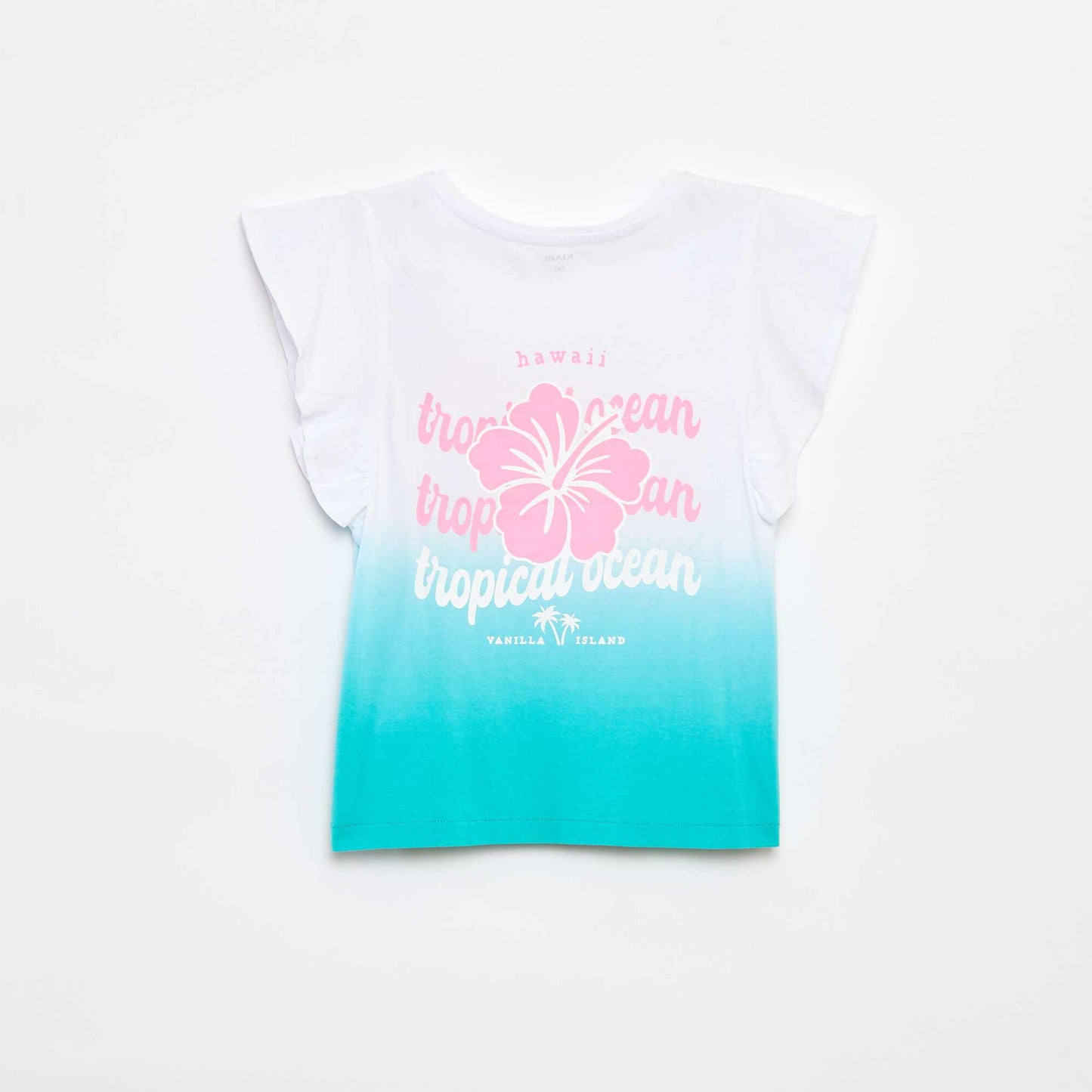 T-shirt en jersey à emmanchures volantées VERT