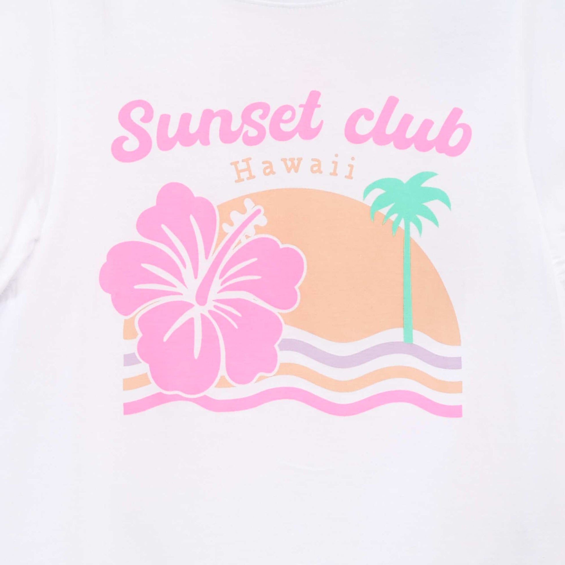 T-shirt en jersey à emmanchures volantées BLANC