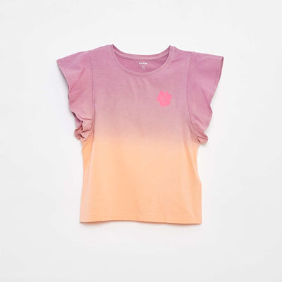 T-shirt en jersey à emmanchures volantées VIOLET