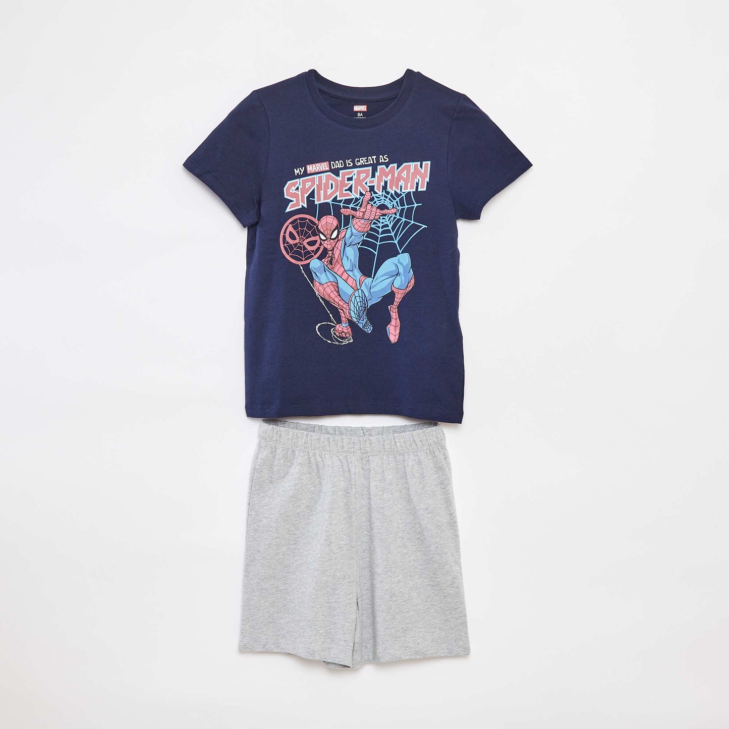 Pyjama court t-shirt + short 'Spider-Man' 'Marvel' - 2 pièces BLEU