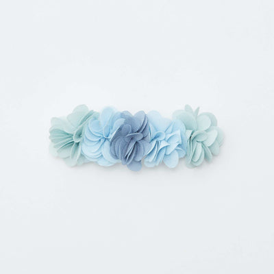 Barrette à fleurs cérémonie BLEU