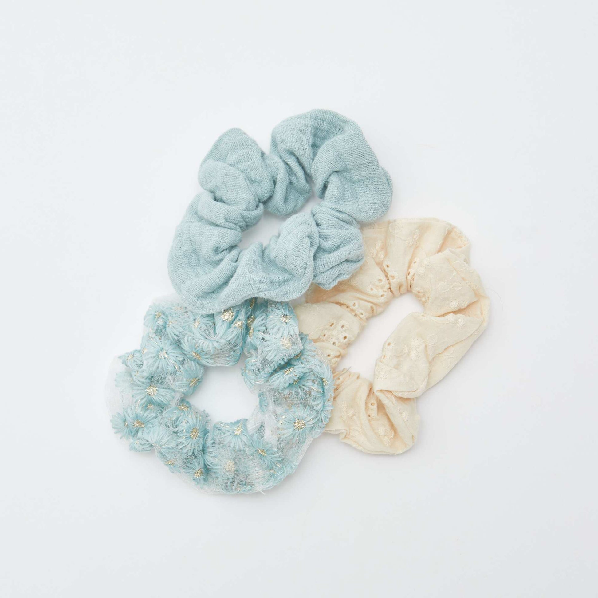 Lot de 3 chouchous cérémonie BLEU