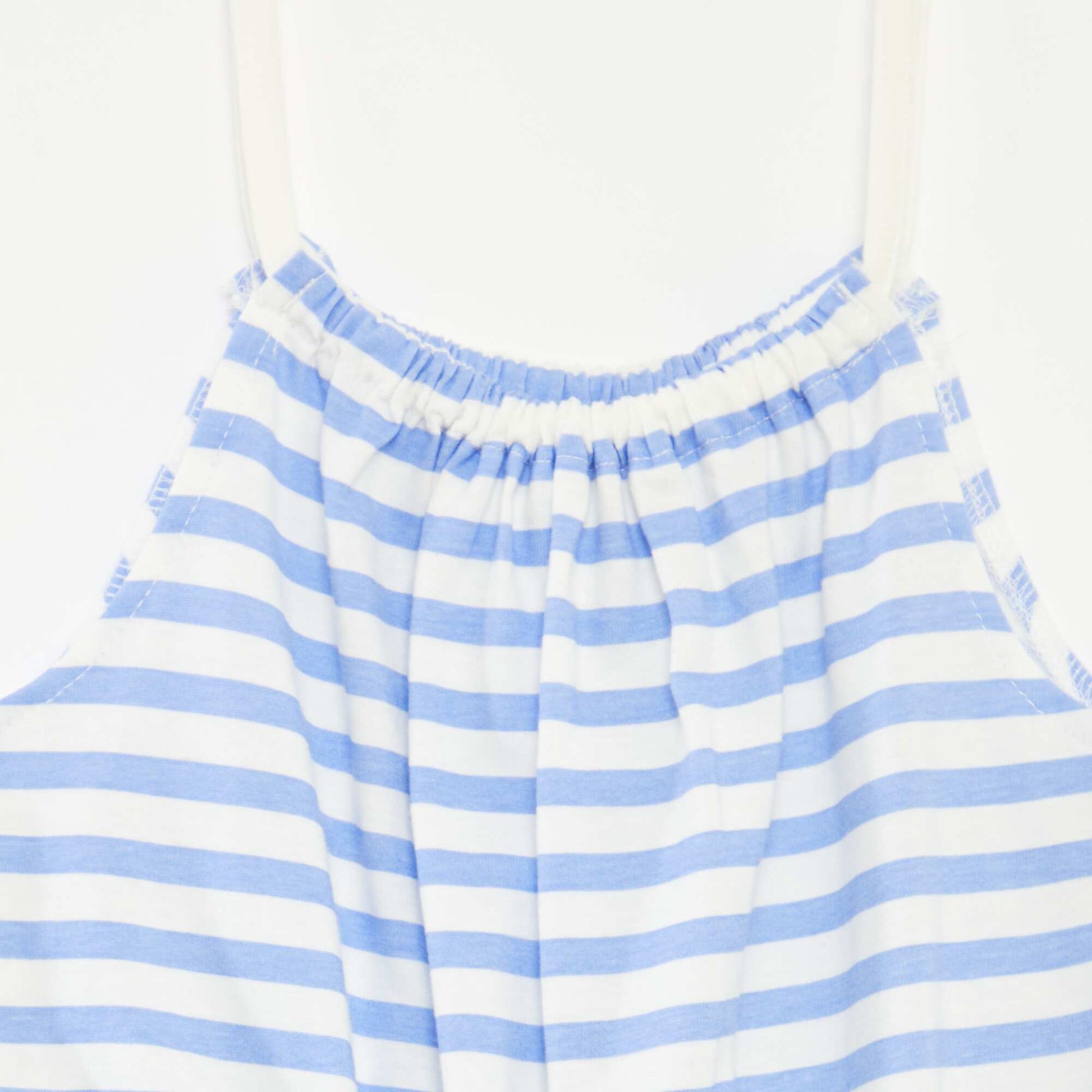 Combishort à bretelles avec imprimé BLEU