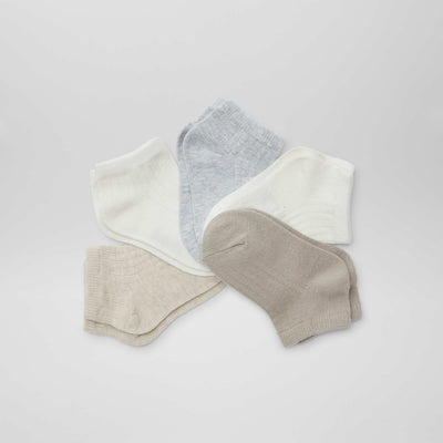Lot de 5 paires de chaussettes invisibles BEIGE