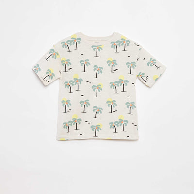 T-shirt à manches courtes avec imprimé BLANC