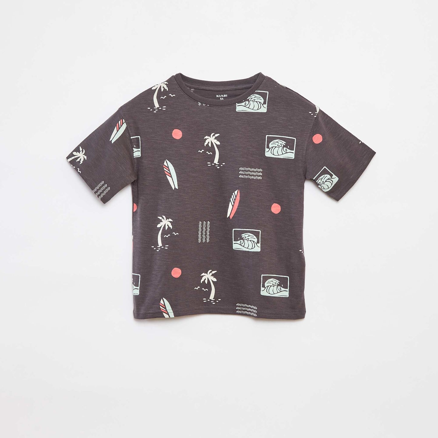 T-shirt à manches courtes avec imprimé NOIR