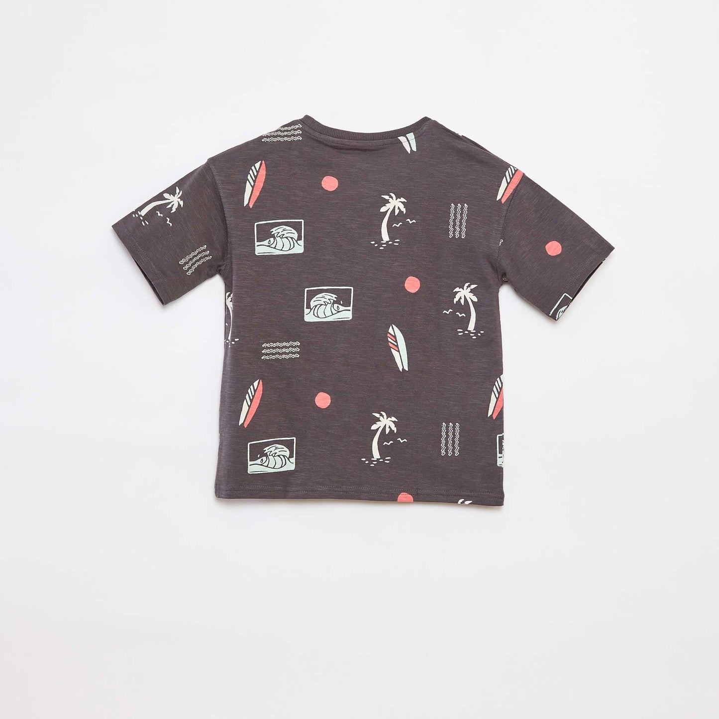 T-shirt à manches courtes avec imprimé NOIR