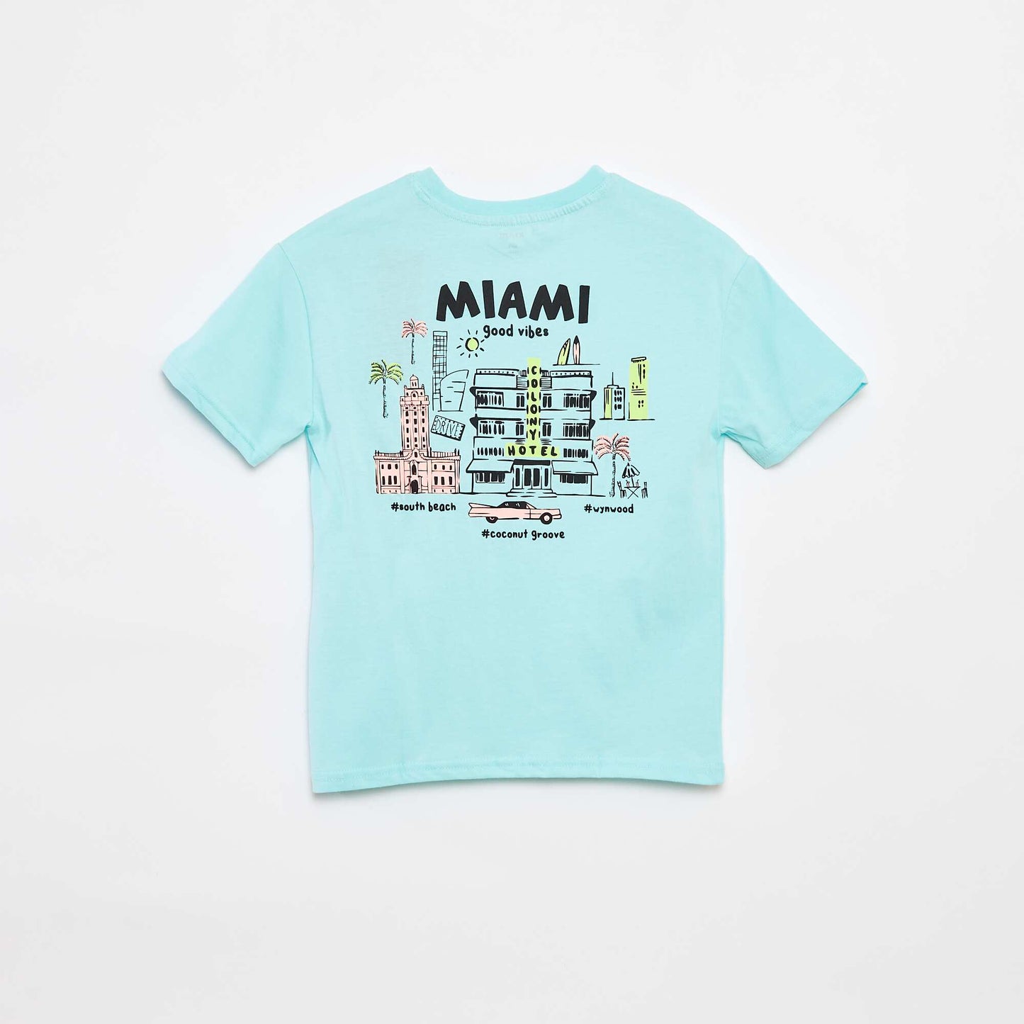 T-shirt loose avec poche poitrine BLEU