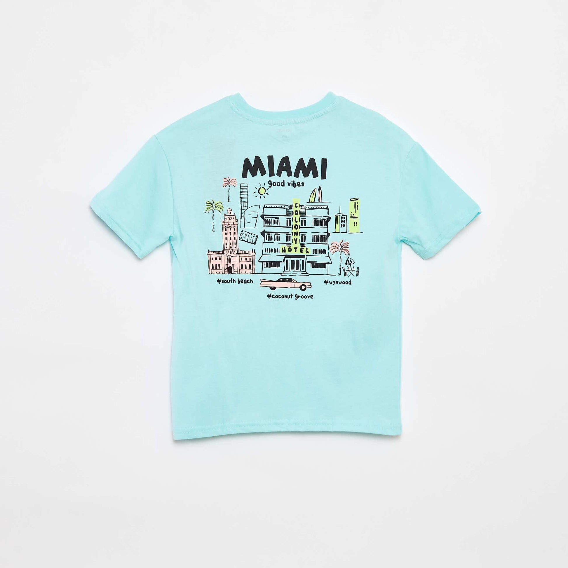 T-shirt loose avec poche poitrine BLEU