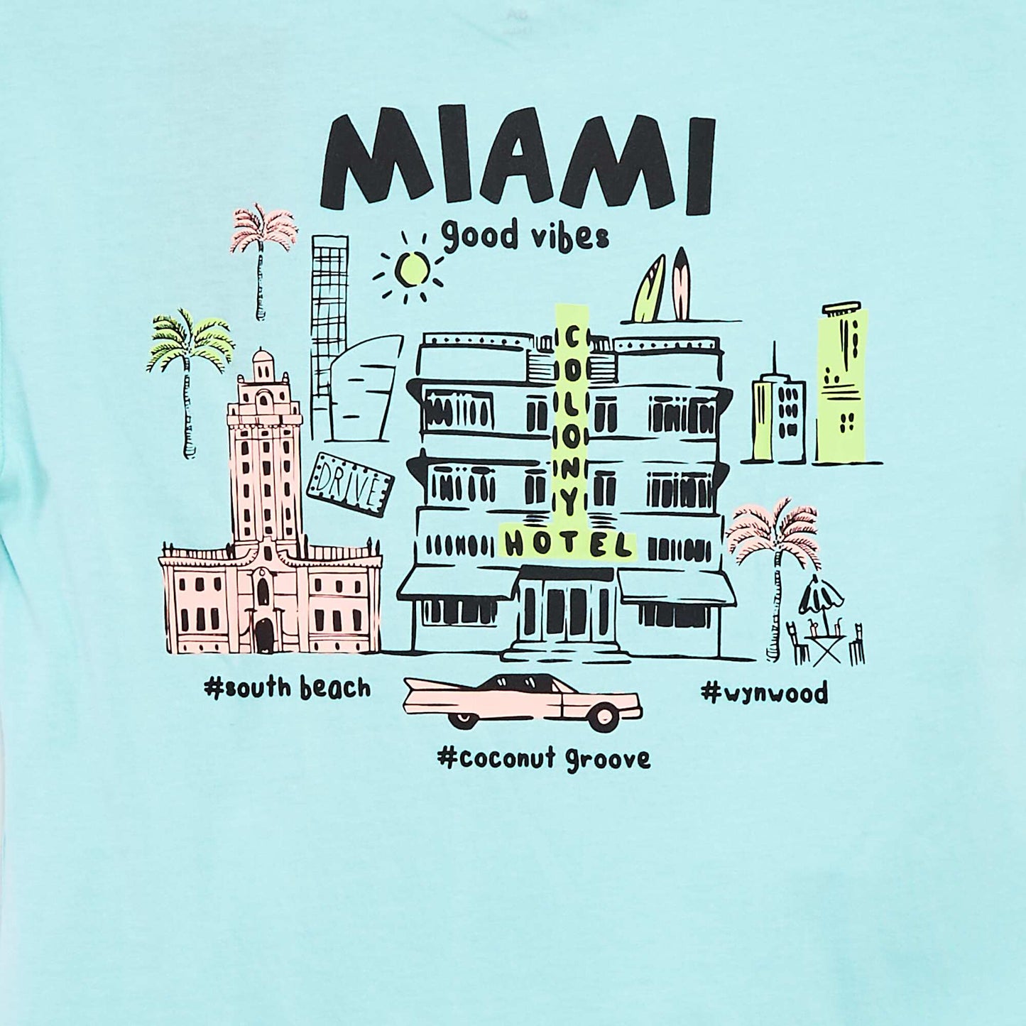 T-shirt loose avec poche poitrine BLEU