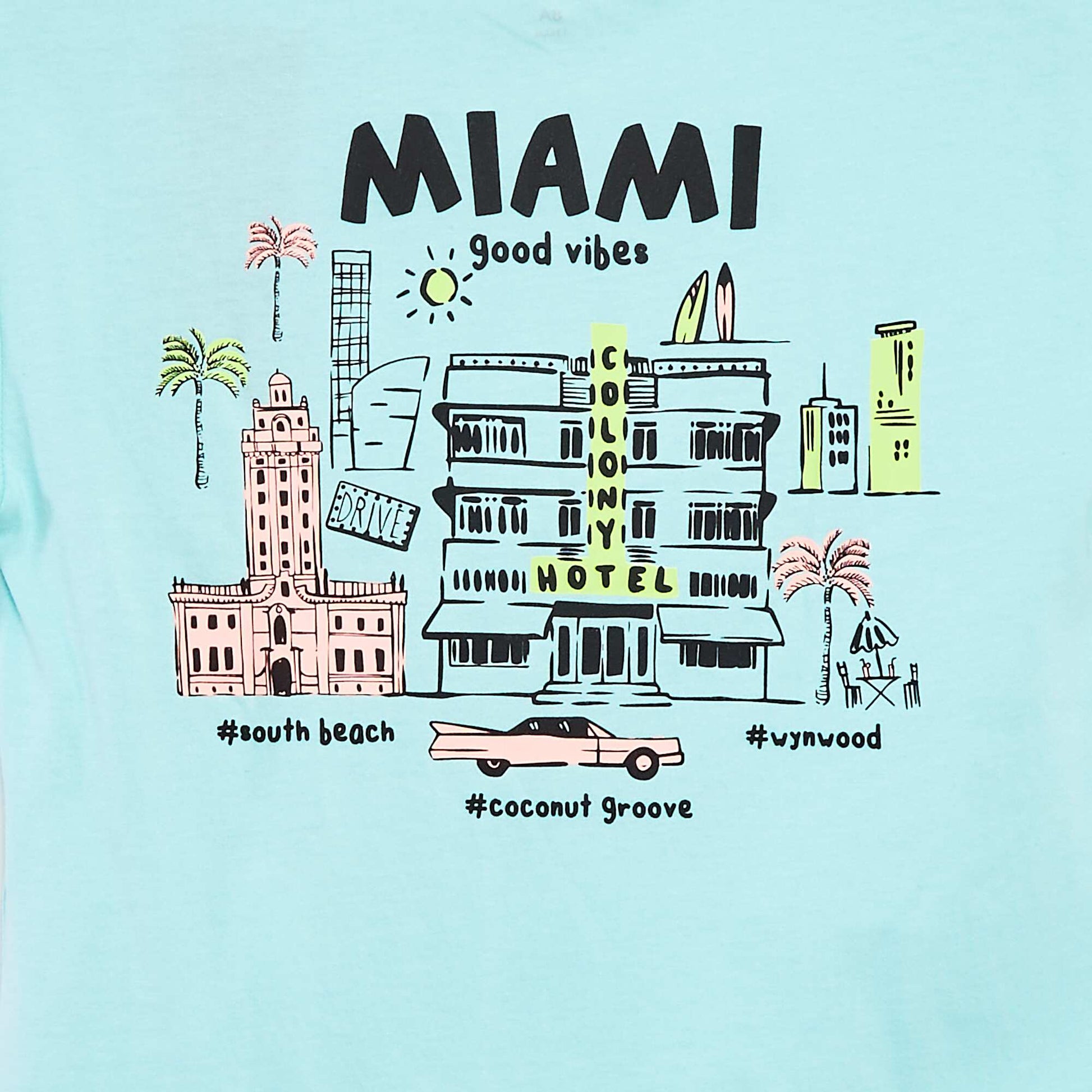 T-shirt loose avec poche poitrine BLEU