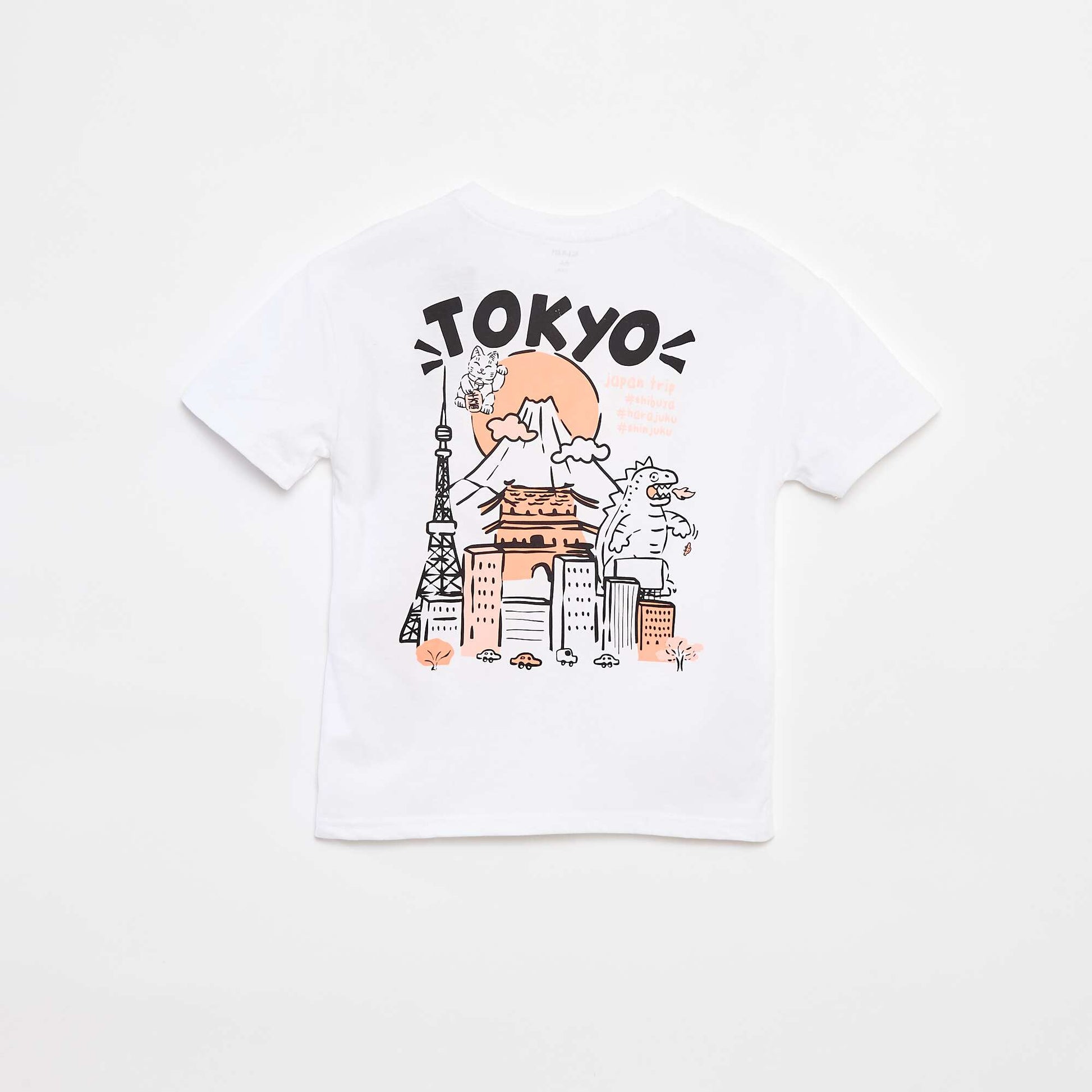 T-shirt loose avec poche poitrine BLANC