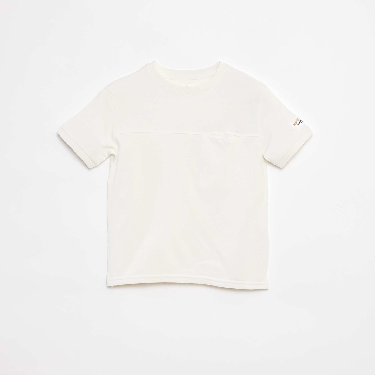 T-shirt en coton piqué BEIGE