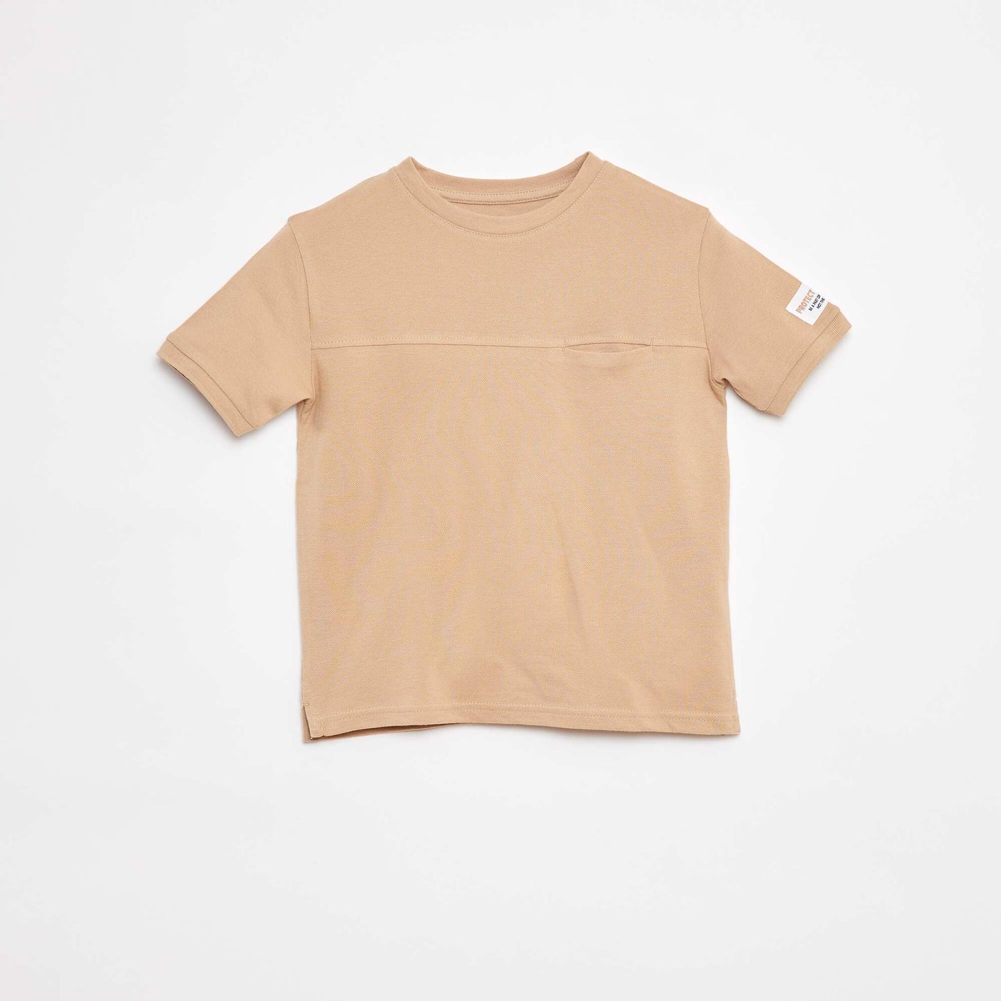 T-shirt en coton piqué MARRON