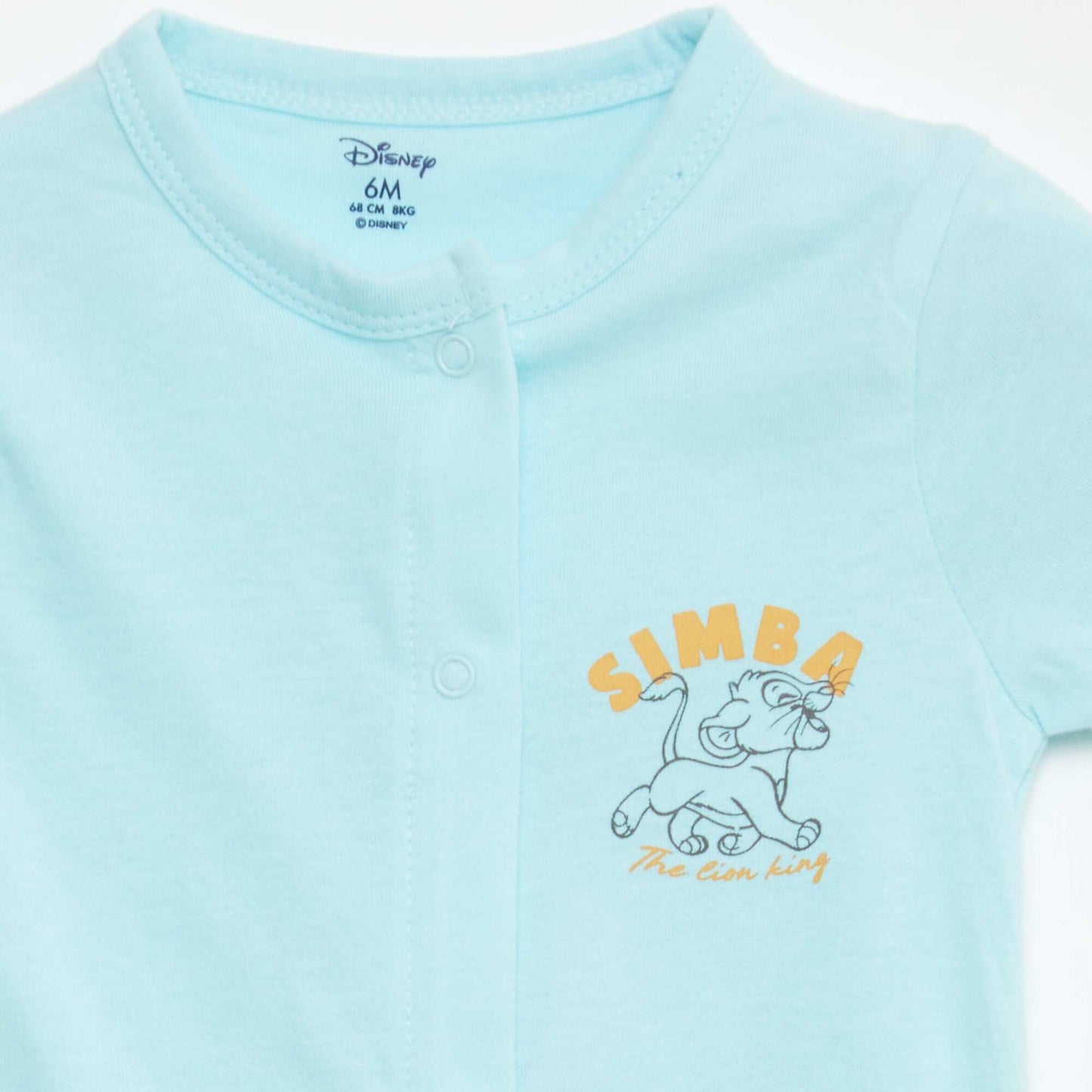 Lot de 2 barboteuses à manches courtes 'Disney' BLEU CLAIR