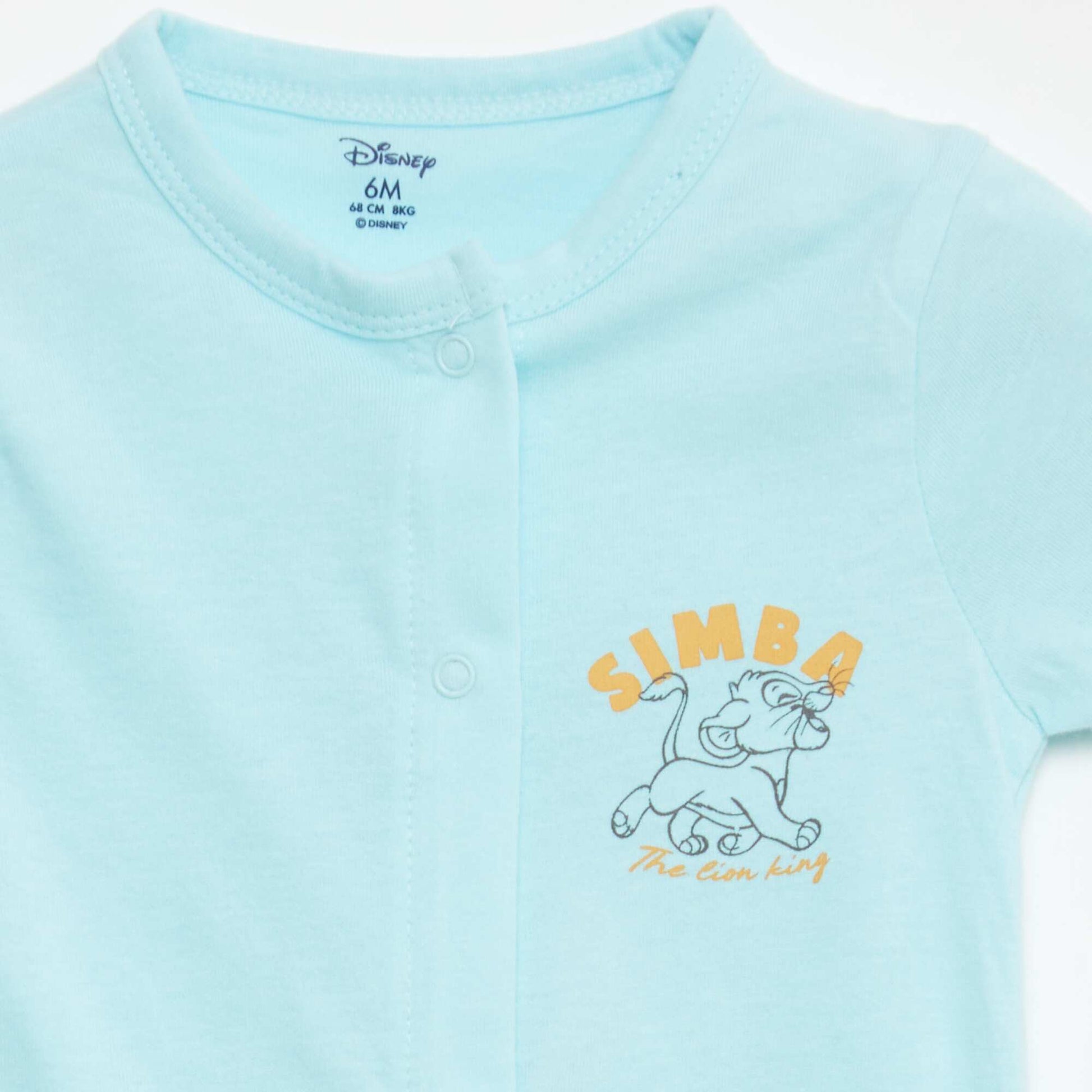 Lot de 2 barboteuses à manches courtes 'Disney' BLEU CLAIR