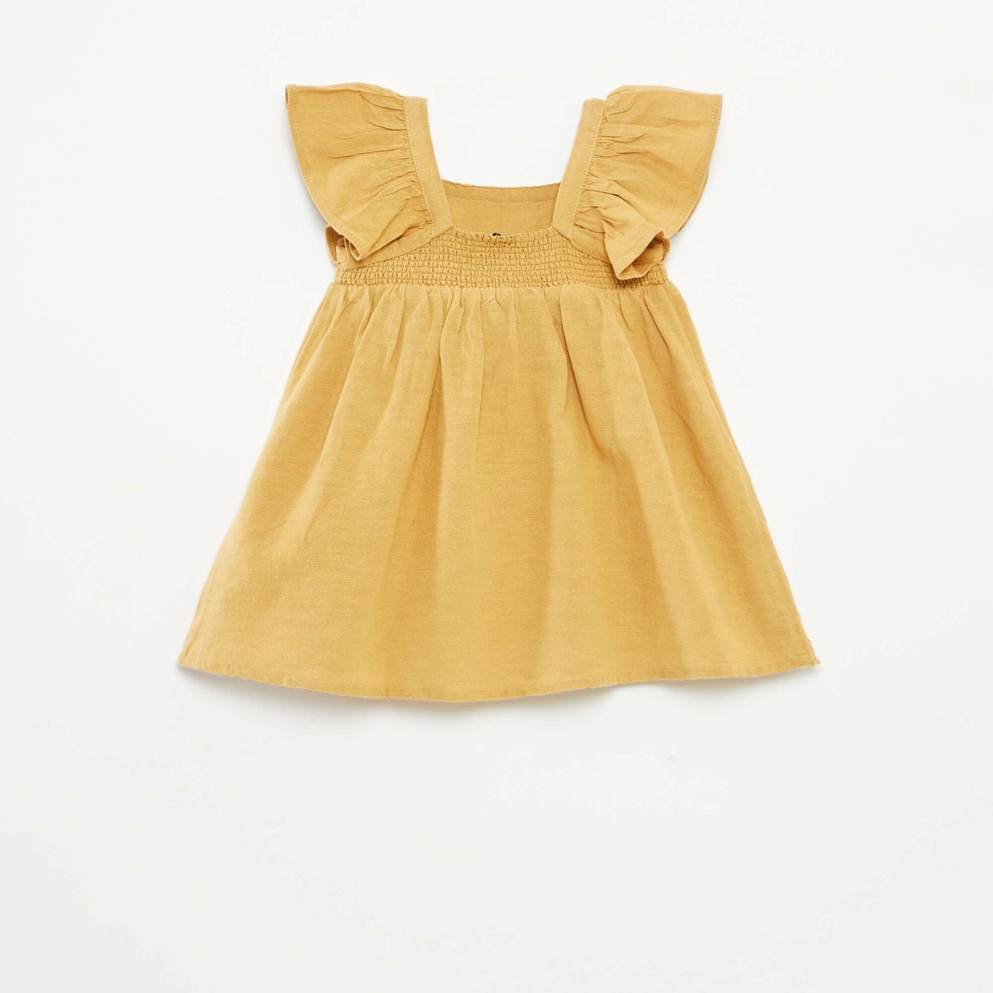 Robe sans manches avec broderie BEIGE