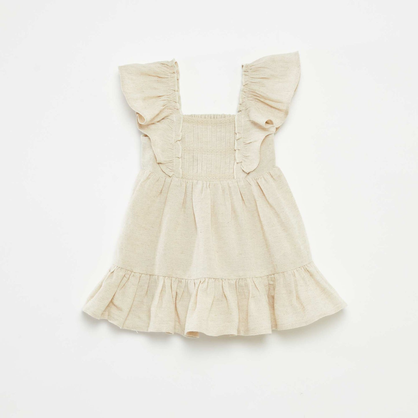 Ensemble robe + culotte multicolores volantées - 2 pièces BLANC