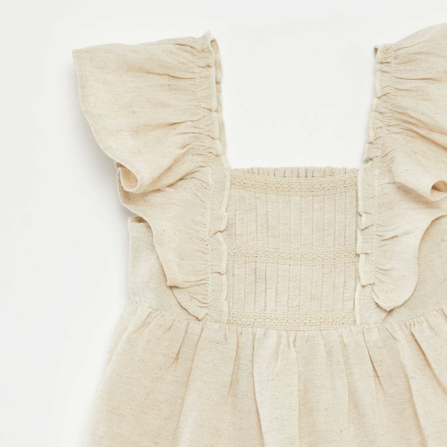Ensemble robe + culotte multicolores volantées - 2 pièces BLANC