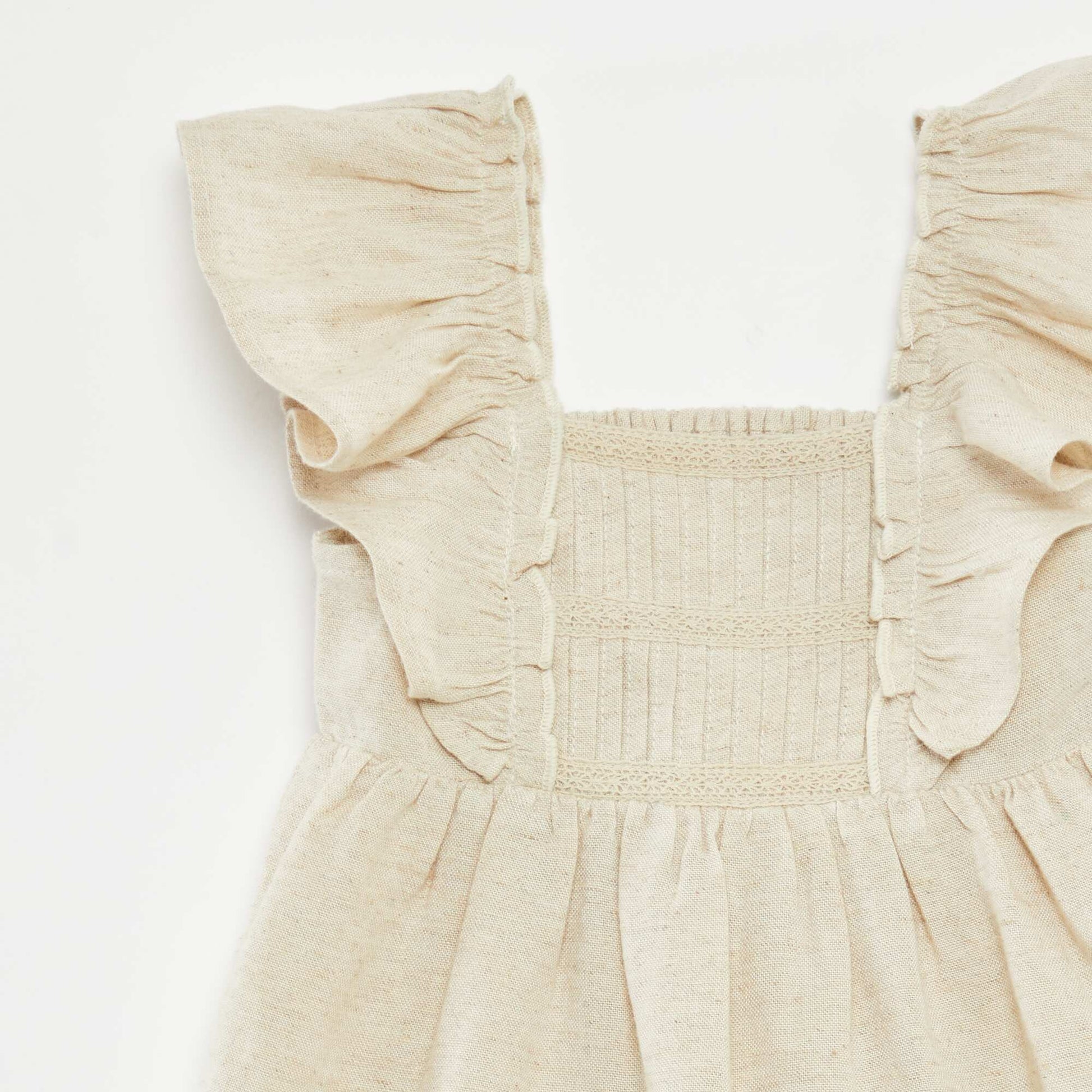 Ensemble robe + culotte multicolores volantées - 2 pièces BLANC
