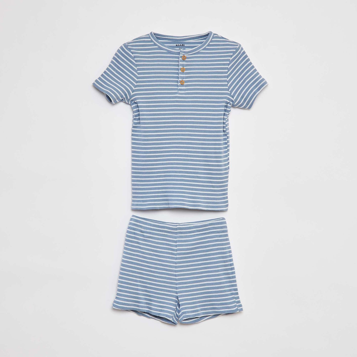 Ensemble pyjama court côtelé - 2 pièces BLEU