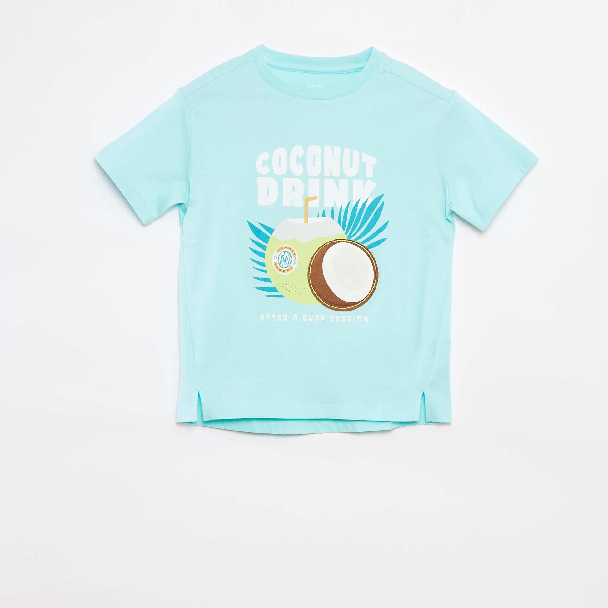 T-shirt imprimé manches courtes BLEU