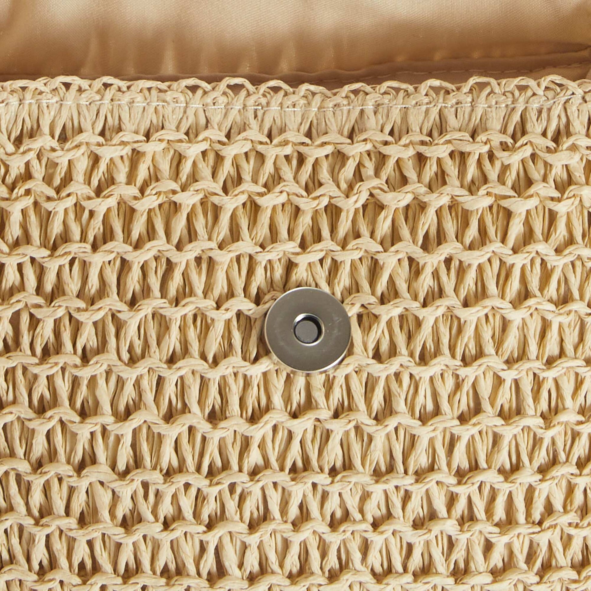 Sac bandoulière esprit paille tressée BEIGE