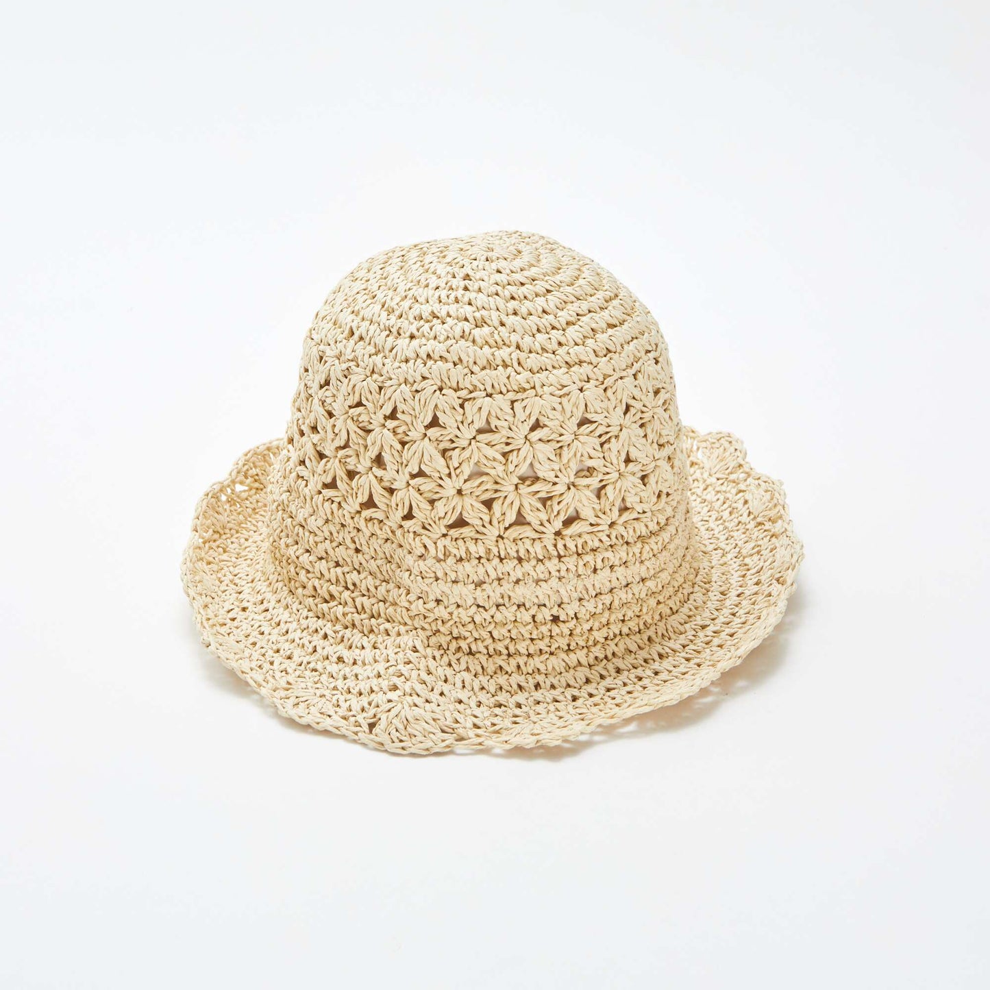 Chapeau ajouré forme cloche BEIGE