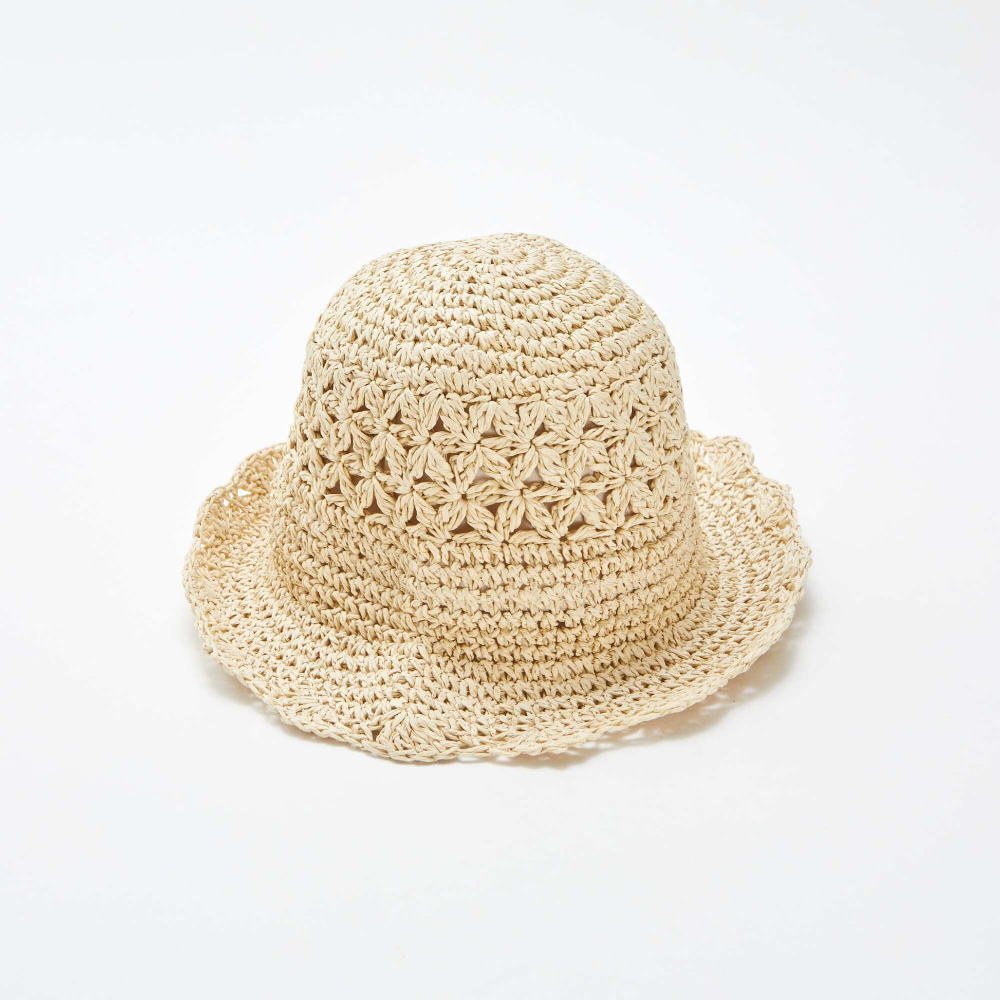 Chapeau ajouré forme cloche BEIGE