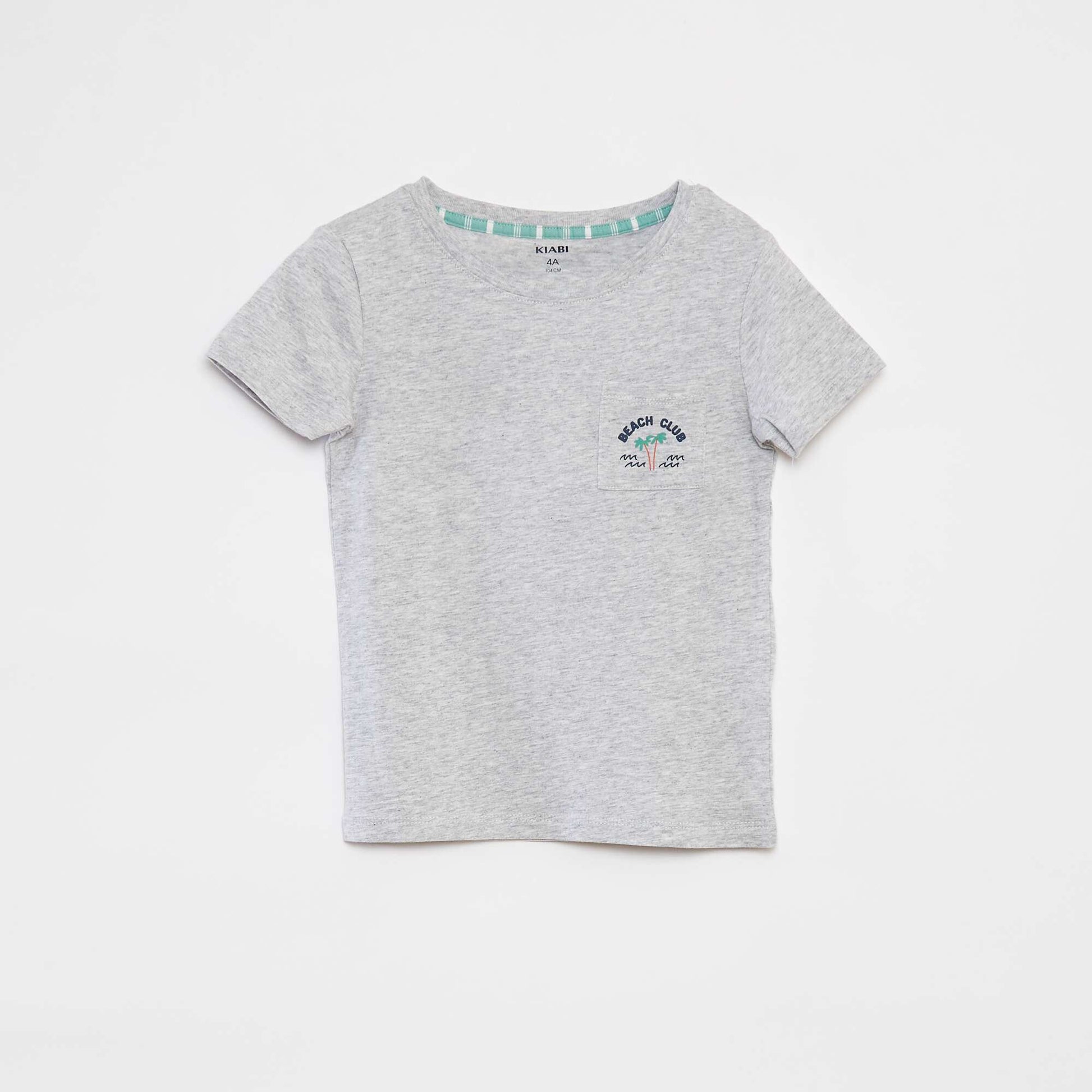 Pyjama court t-shirt + short en popeline - 2 pièces VERT