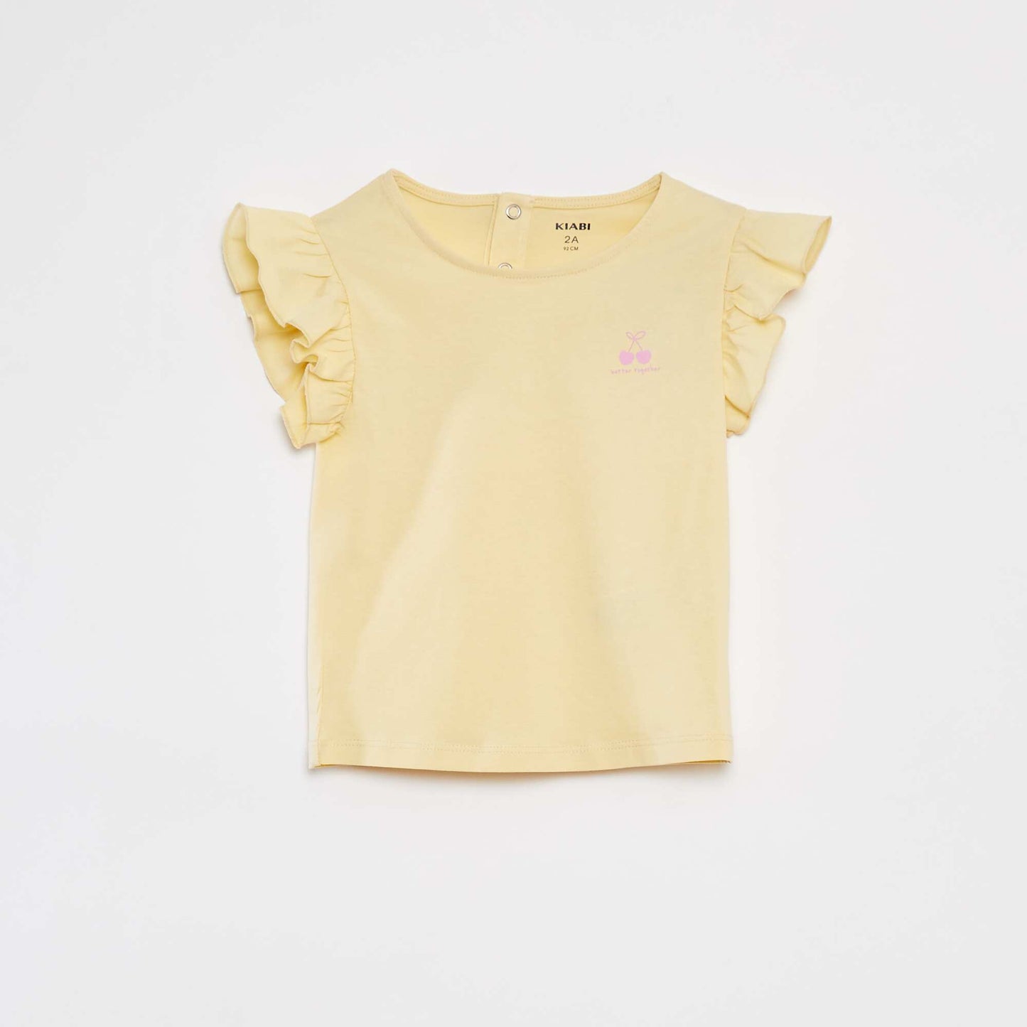 Pyjama court t-shirt + short à volants - 2 pièces JAUNE