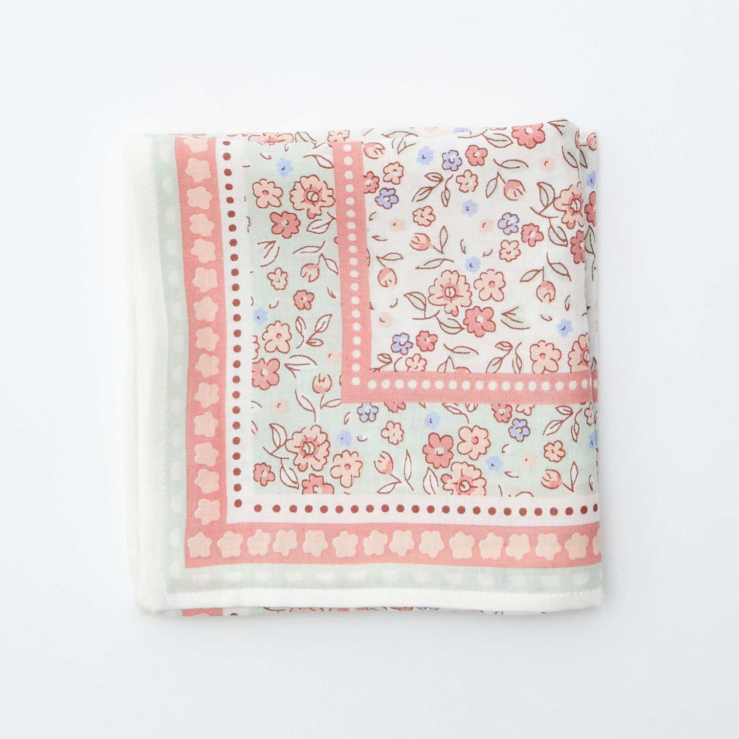 Foulard carré à imprimé BLEU