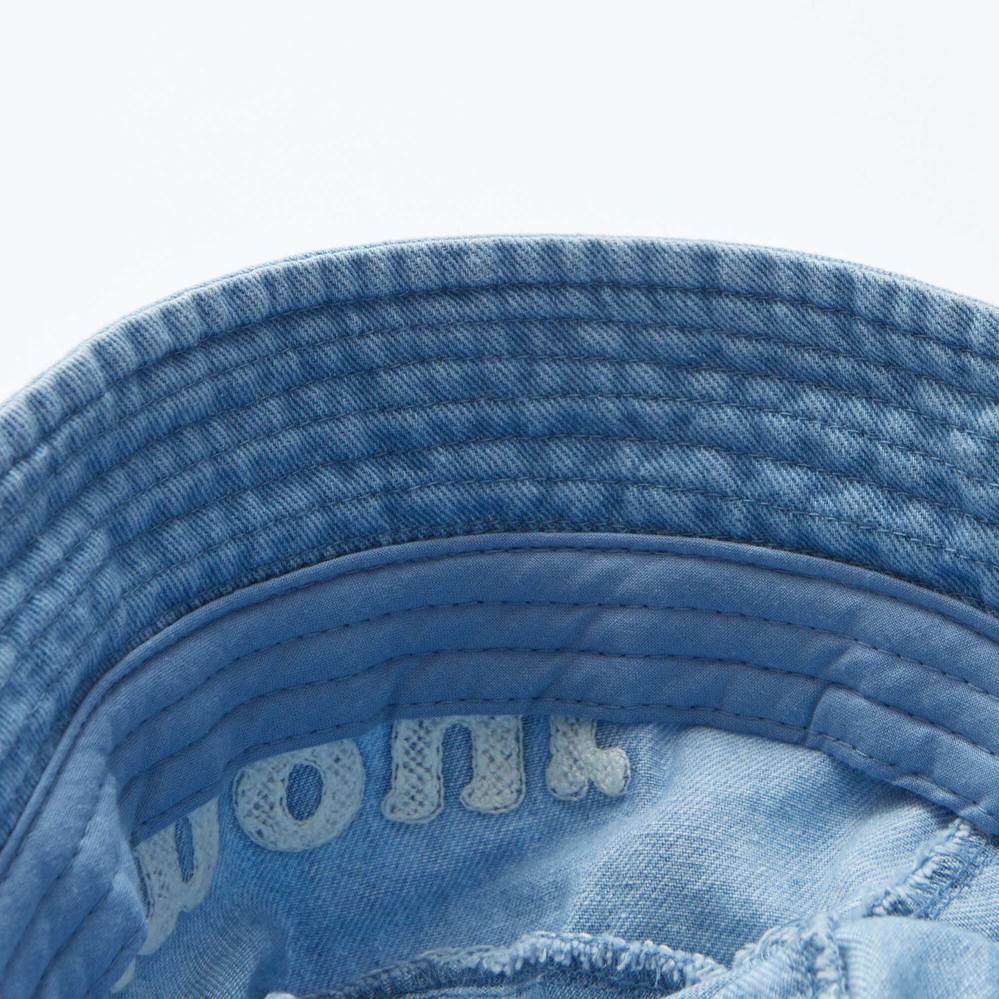 Bob en jean avec maille bouclette BLEU