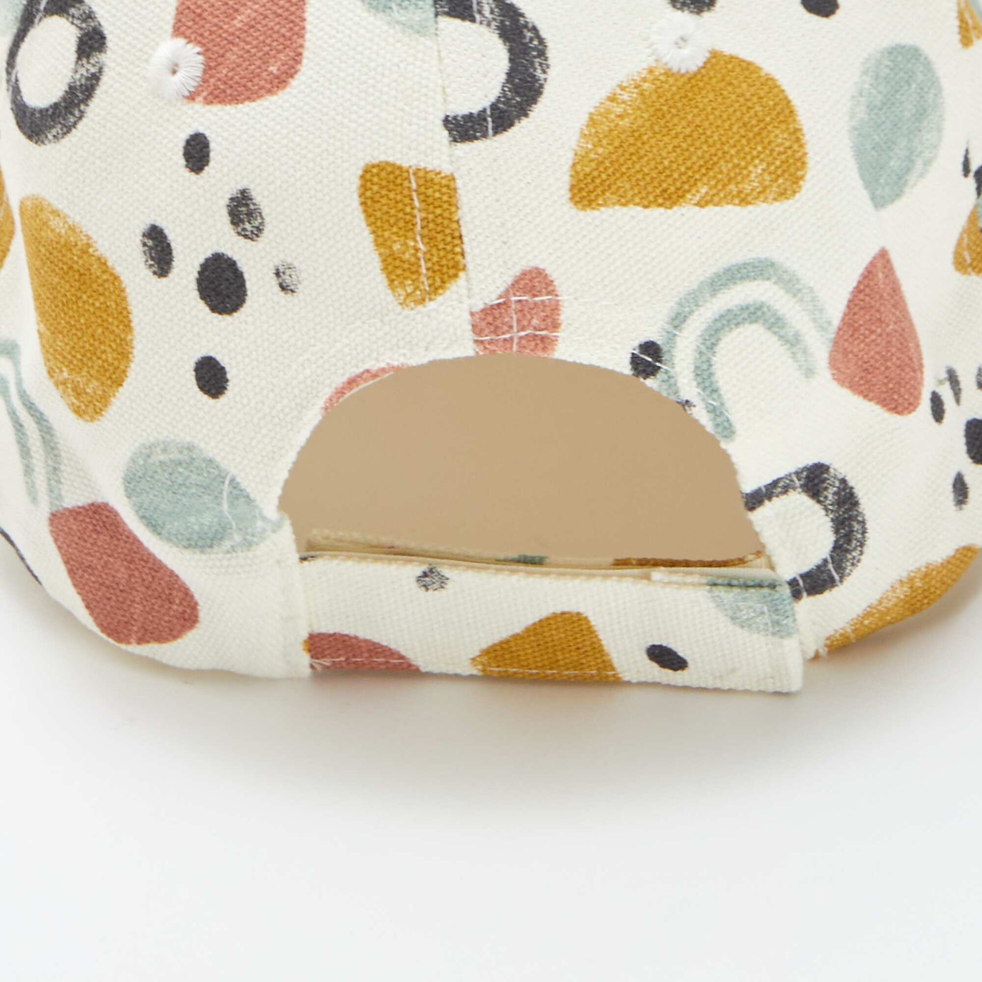 Casquette  en toile à motif BEIGE