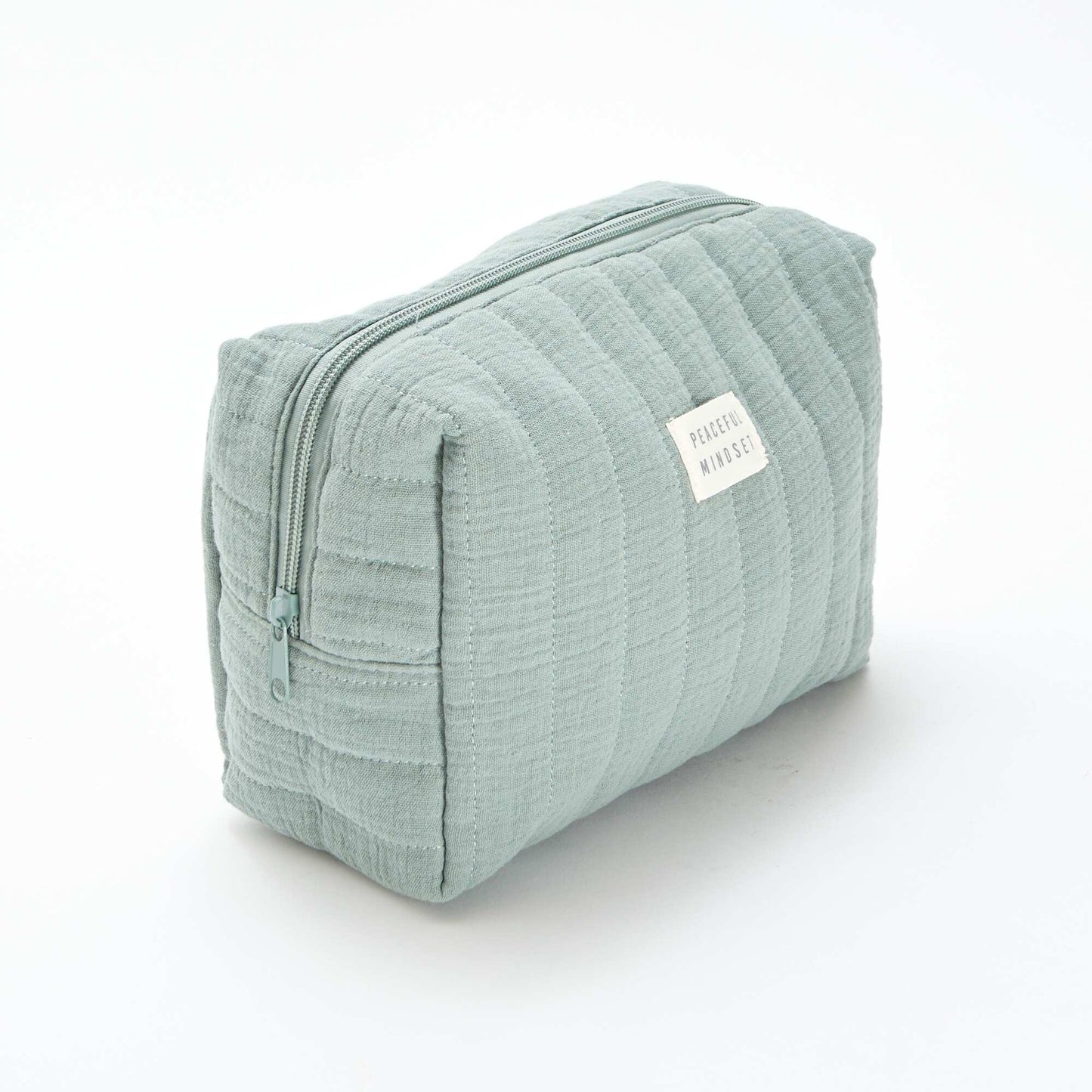 Trousse de toilette en gaze de coton VERT