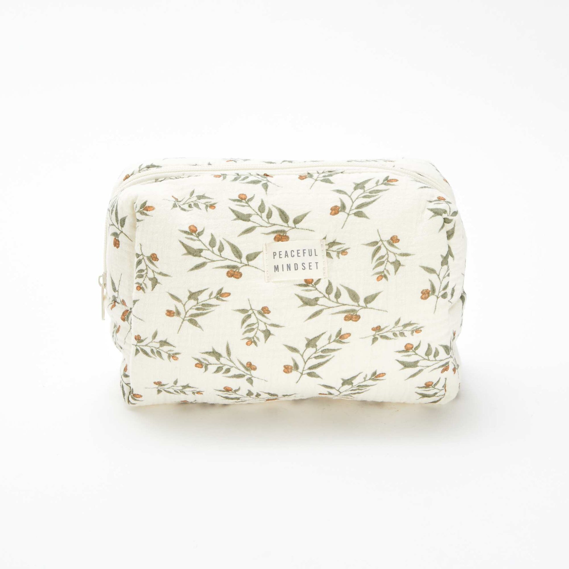 Trousse de toilette en gaze de coton BEIGE