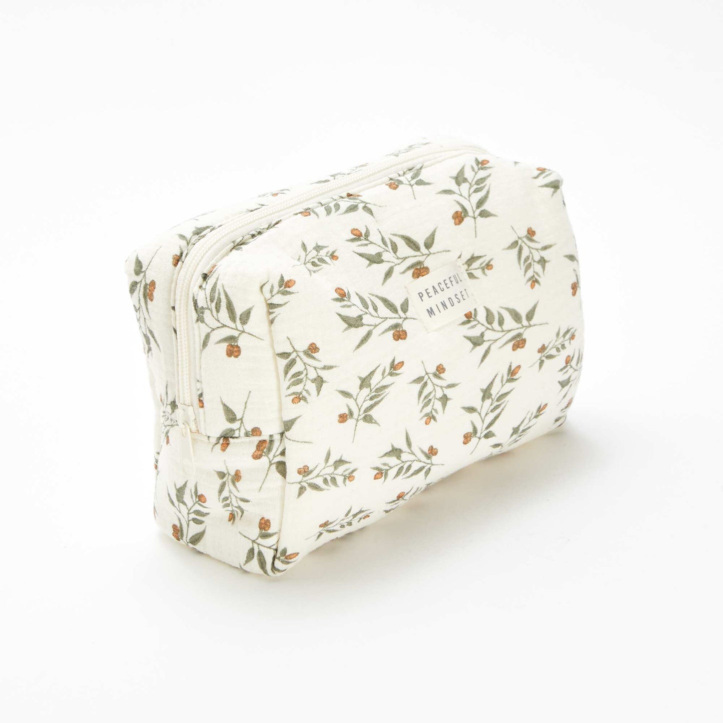 Trousse de toilette en gaze de coton BEIGE
