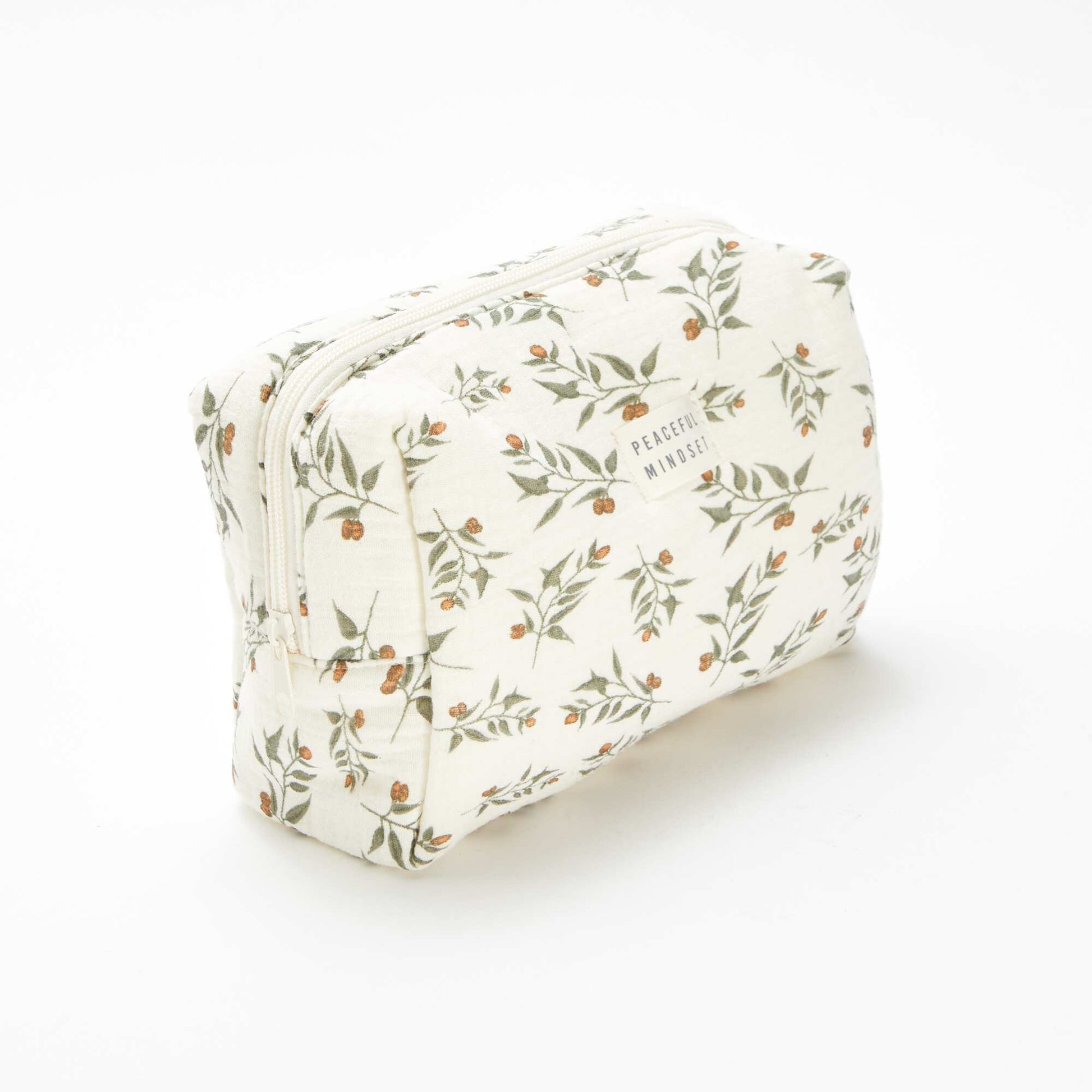 Trousse de toilette en gaze de coton BEIGE
