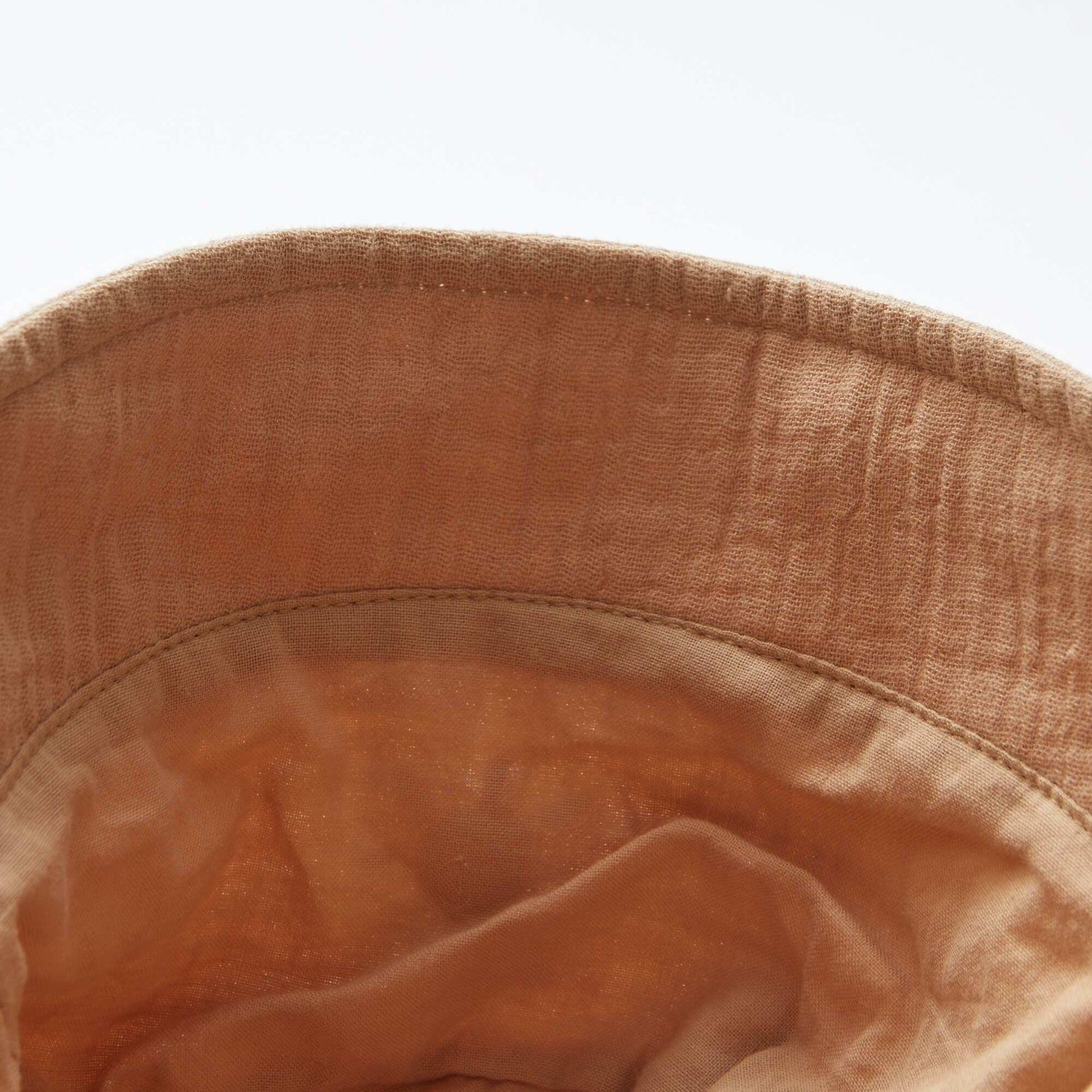 Bob en gaze de coton avec broderie soleil BEIGE