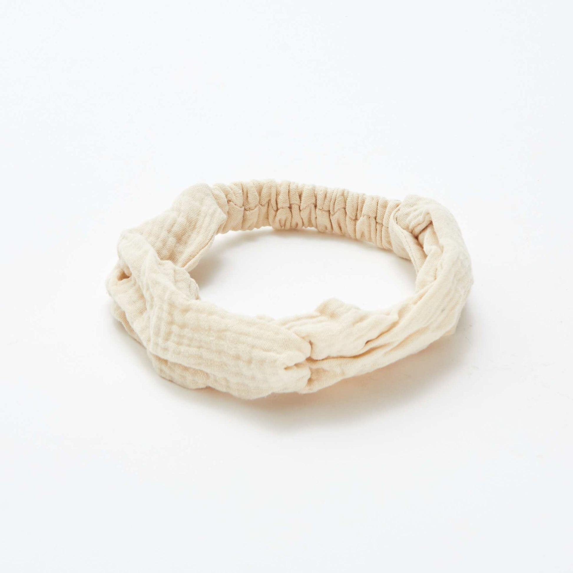 Bandeau en gaze de coton BEIGE