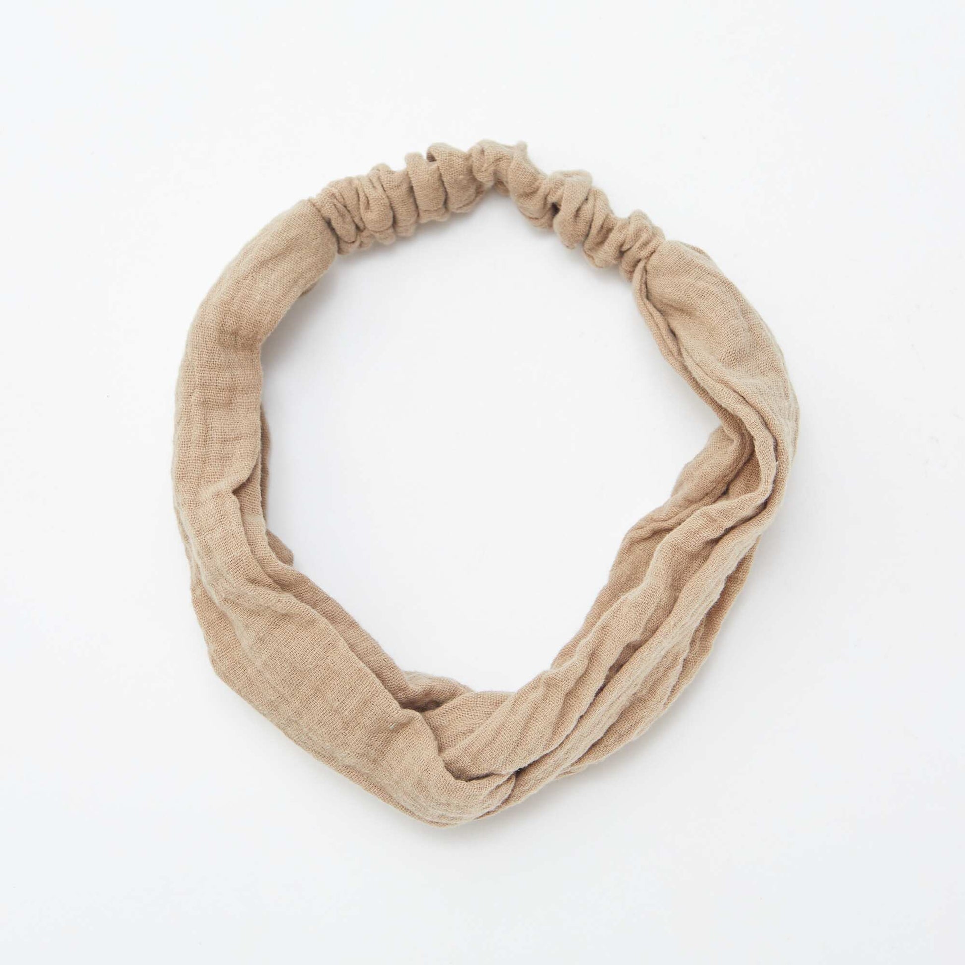 Bandeau en gaze de coton MARRON