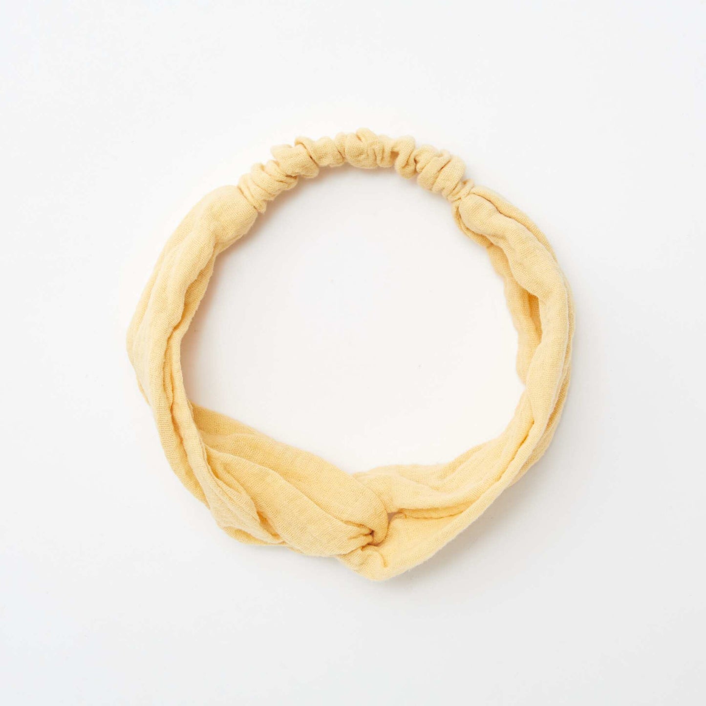 Bandeau en gaze de coton JAUNE
